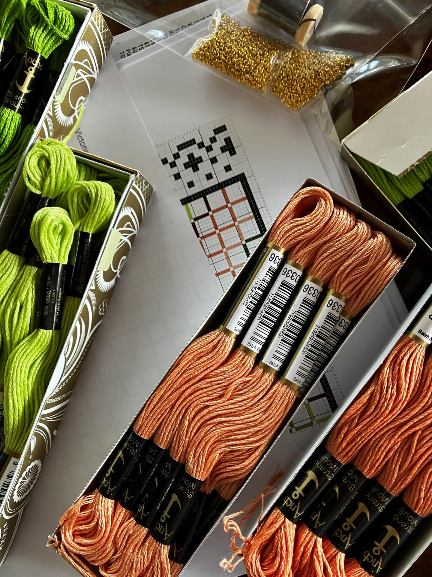 Kit making today. Really looking forward to teaching my beaded Victorian purse at Great Escape, Orewa 27-29 March. #embroidery #victorianembroidery #victoriancostume #victorianpurse