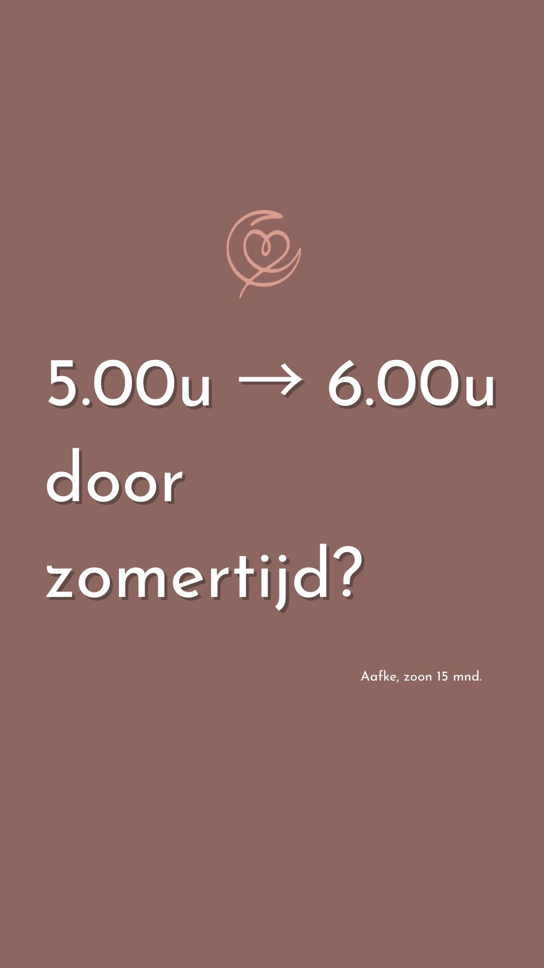 💫’Mijn zoon is de laatste 3 weken enorm vroeg wakker. Wij hopen eigenlijk dat de overgang naar zomertijd onze oplossing gaat zijn, want 5:00u wordt dan hopelijk 6:00u wakker?’
💌Lees ons advies in de post!
TIP: vanaf maandag 23 maart delen we dagelijks tips voor een soepele overgang naar zomertijd.
Is deze post (nóg) niet relevant voor jouw situatie? Sla hem gerust op of deel hem met iemand die deze tips goed kan gebruiken.
🌟 Geen tips meer missen? Volg @bureauvanslaap!
Heb je vragen over de post? Stel ze gerust hieronder.
✨En heb jij een goede tip voor deze vraag? Deel gerust! Fijn.
Liefs, Marijke & ❤️ team
