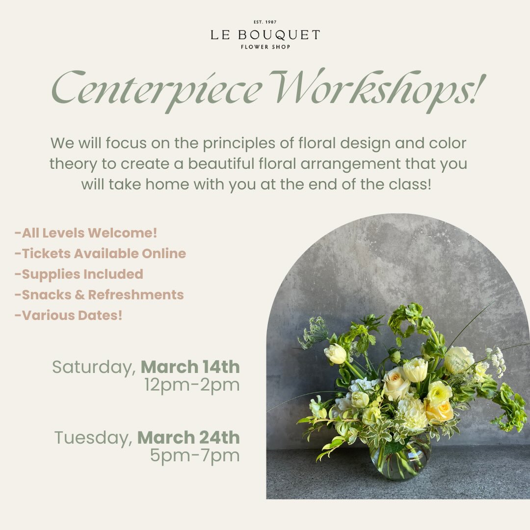 Our March 14th class is full! Sign-up for the 24th online.