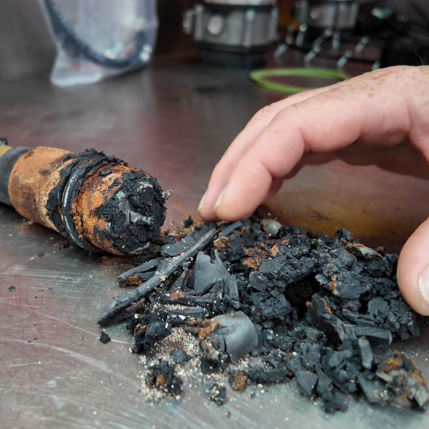 Modern fuel is killing classic exotics 🩸⚠️
Here’s the aftermath of ethanol eating through the rubber in a Ferrari Maranello fuel pump.
This isn’t just a Ferrari problem, every older Ferrari, Maserati, and Lamborghini is vulnerable. What’s left of the pump fits in one hand; the repair bill covers the whole table. 💰🔧