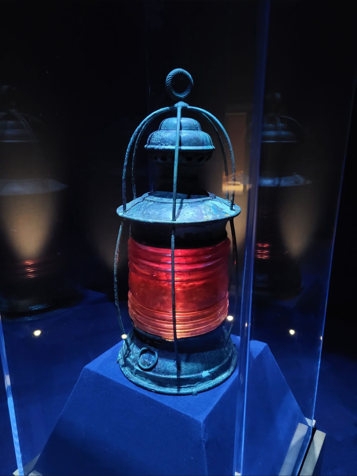 The famous red lantern of the USS Monitor, the last thing seen of the Civil War ironclad until the ship was rediscovered off Cape Hatteras over a century after its sinking.