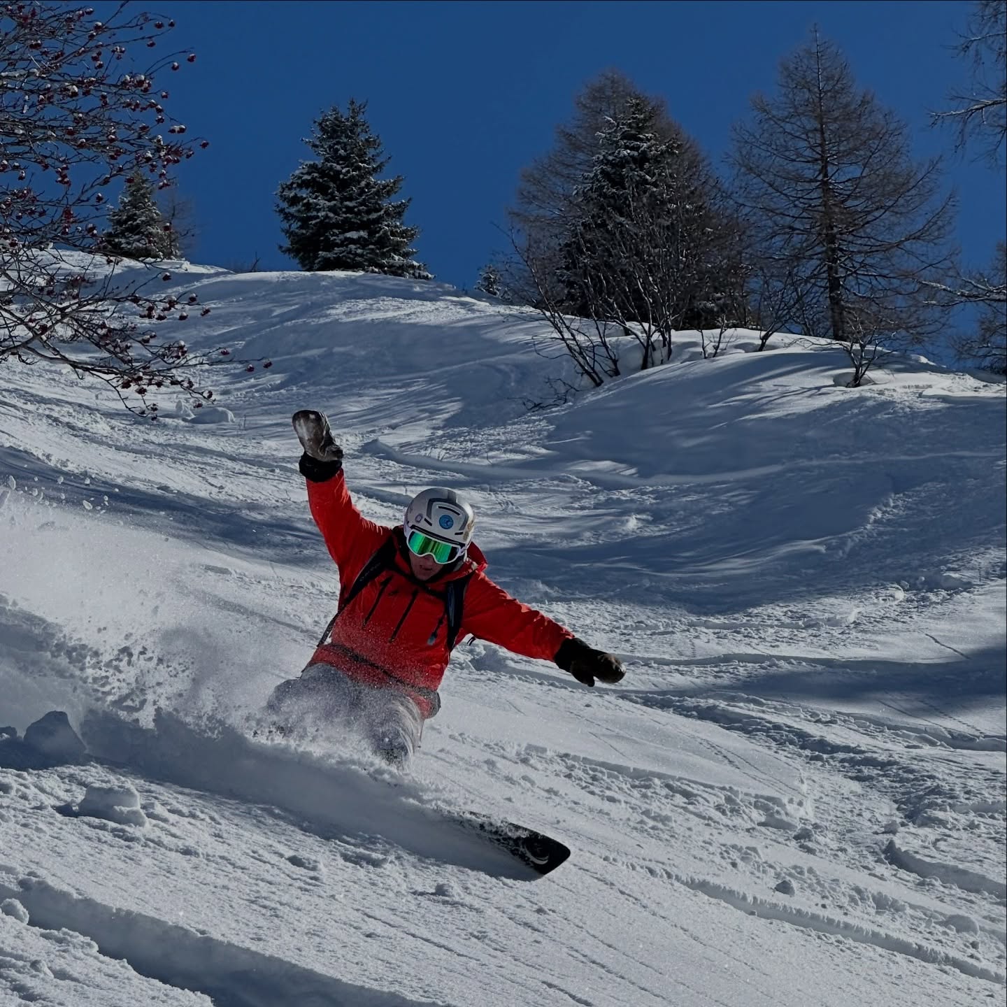 Sunny south side and GM with my friend KEVIN @newhavenski from NYC…
@dupraz_snow @henaff_off
#snowboarding