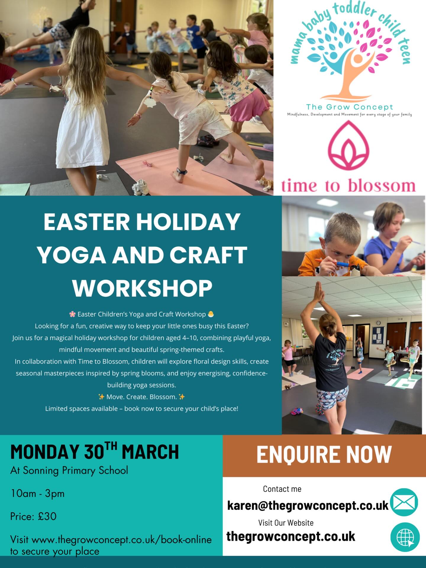 There are still spaces available for the Sonning workshop. This will feature different crafts and yoga to the Charvil workshop and is in conjunction with @timetoblossomwithannie
It promises to be a fabulous day, so sign up to secure your space!
#holidayclub #Easter #Berkshire #childrensyoga
