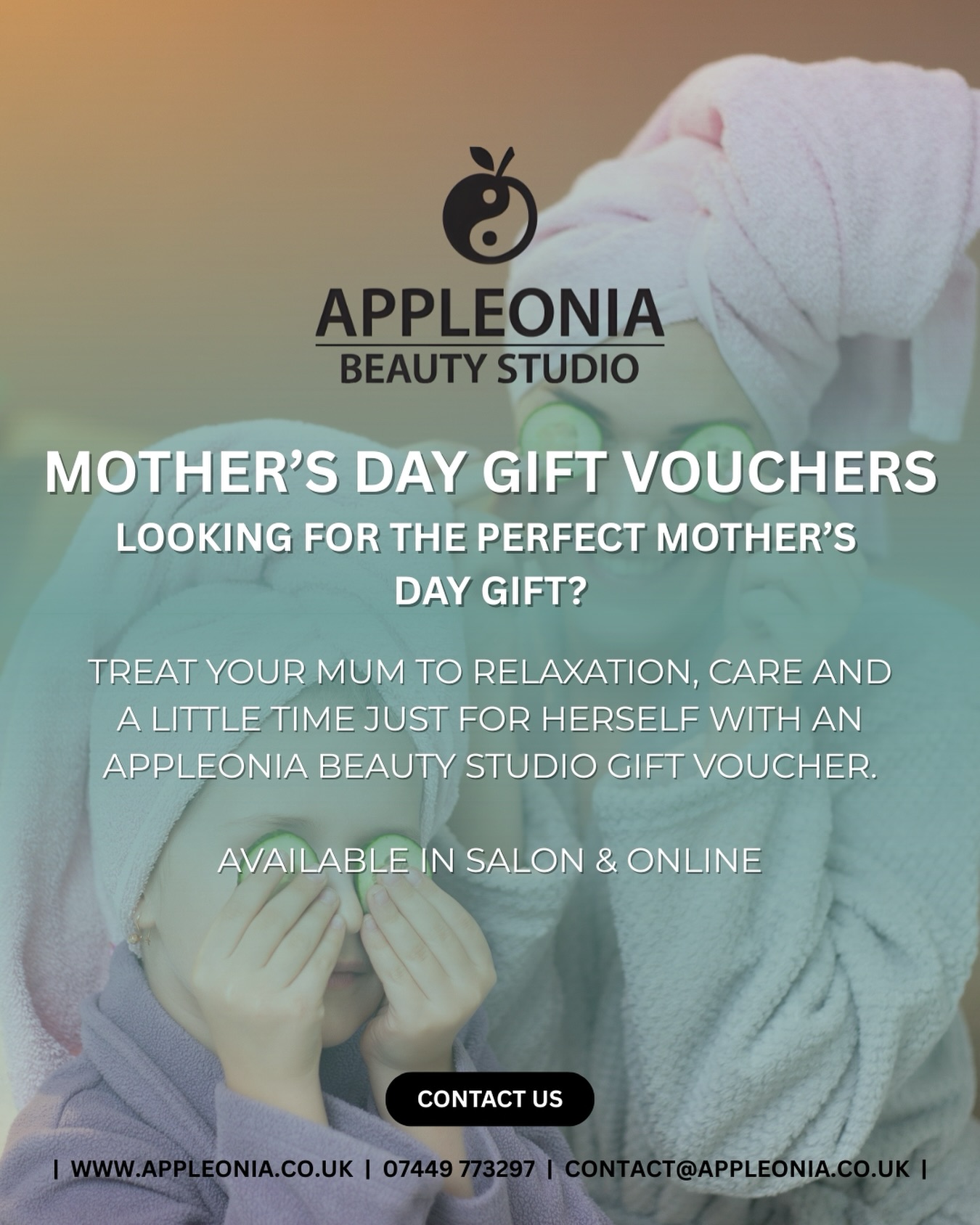 Mother’s Day is just around the corner 🤍
If you’re looking for a thoughtful gift, why not treat your mum to some well-deserved relaxation with an Appleonia Beauty Studio gift voucher.
With a wide range of treatments available, including facials, massage therapy, advanced skin treatments and beauty services… there’s something to suit every mum.
Gift vouchers are available to purchase in the salon and are valid for 9 months, giving plenty of time to choose the perfect treatment.
Make your mum feel truly appreciated this Mother’s Day.
If you’d like to arrange a voucher, simply send us a message or pop into the salon.
#londoncolney #stalbans #mothersdaygifts