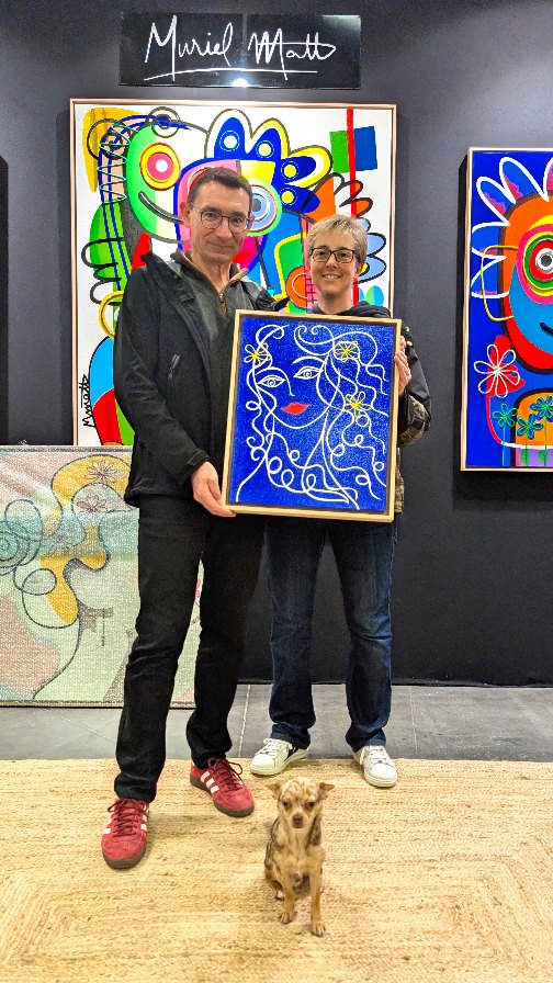 "Vénus" 40x50
Pour Anne et Sébastien :
" Une femme et ses fans
Un moment qu'on retient
Un souvenir qui revient
Sous vos regards qui flânent
Le long de courbes diaphanes"
🙏🙏🙏🙏