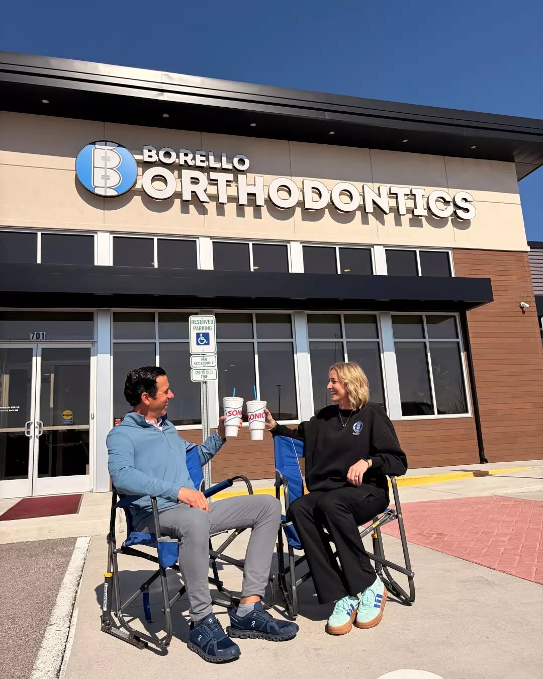 1️⃣5️⃣‼️ When Borello Orthodontics opened 15 years ago, it was just Dr. Borello and Andrea with a small office and two camping chairs. They spent their early days going door to door with flyers in 100-degree Missouri heat, working to introduce themselves to the community and build the practice from the ground up. Andrea still laughs about begging Dr. Borello to stop for Sonic during those long days, but he always insisted on waiting until Happy Hour.
Over time, the camping chairs turned into real office chairs, and the two-person operation grew into the incredible team it is today. Can you believe we’ve had the privilege of creating more than 4,500 Borello smiles!?!
Every now and then, we still treat ourselves to Sonic as a small reminder of where it all started. Here’s to 15 amazing years, the patients who trusted us along the way, and many more Borello smiles in the years to come. 💙