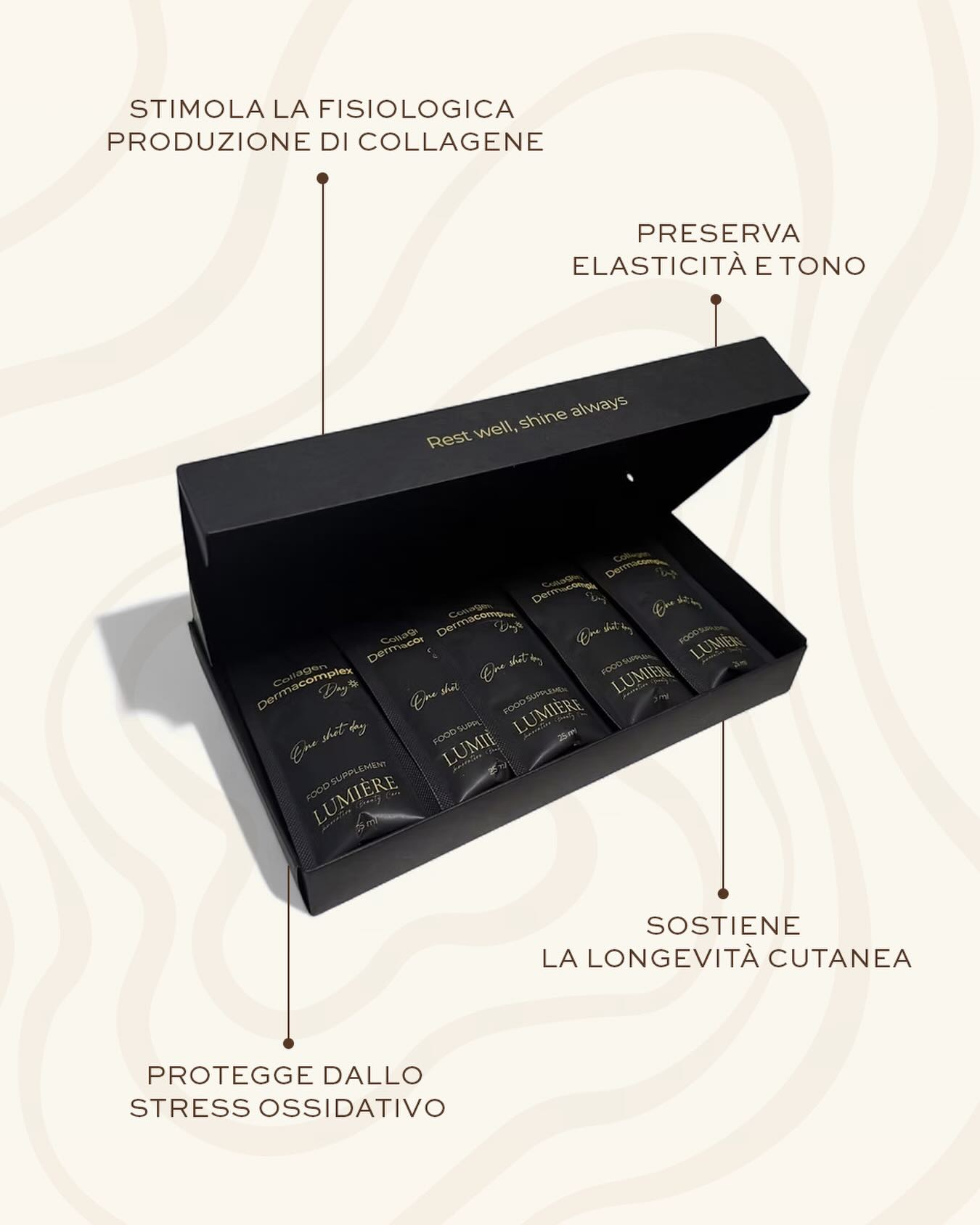 Con Collagen DermaComplex, il tuo rituale quotidiano diventa un atto di consapevolezza.
Perché ogni giorno merita un gesto di valore.