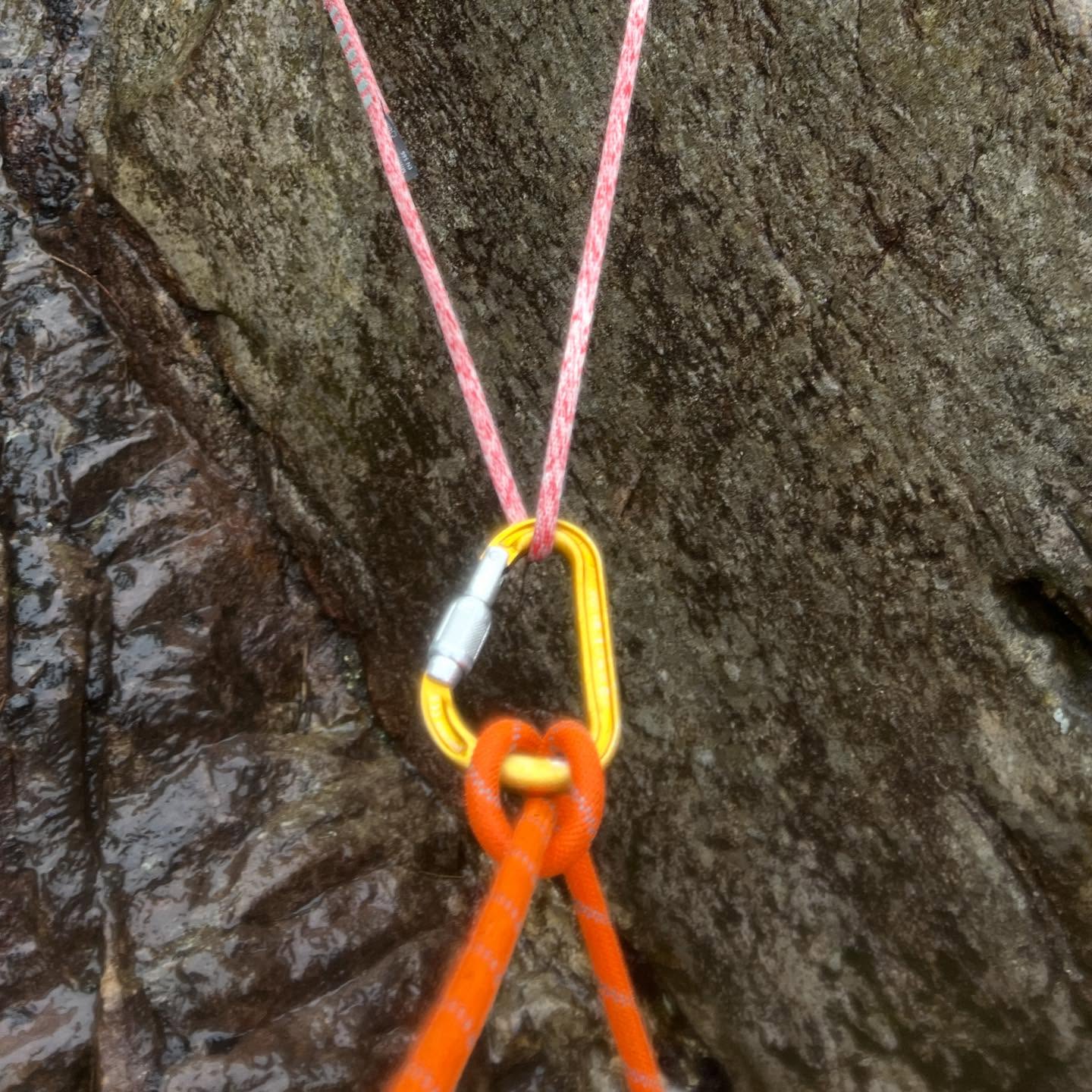 A blurry Munter Hitch was the only photo I took today 😂🌧️🌧️🌧️
Micro Traxions get insta likes but you just can’t beat a Munter Hitch on scrambling terrain, especially on a Petzl Atache and a Mammut Alpine Sender 8.7 (super smooth!) With wet gloves on a Micro Traxion can be a bit fiddly and honestly I rarely carry one and as much as I like my Kong Gigi for smoothness a direct belay on a Munter Hitch is just quick, efficient and effective.
Incidentally here in the UK it seemed until recently almost everyone called them Italian Hitches, which is a valid name for them but now I think I hear new climbers calling them Munter Hitches by default. I guess this is due to social media world wide connectivity, just an idle musing. As another aside Munter isn’t particularly pleasant slang to describe someone, maybe that’s a less common word now too so I wonder if that has an effect.
Anyway, Munter Hitches, they’re ace!
#climbing #mountaineering #raining #ropes #wales