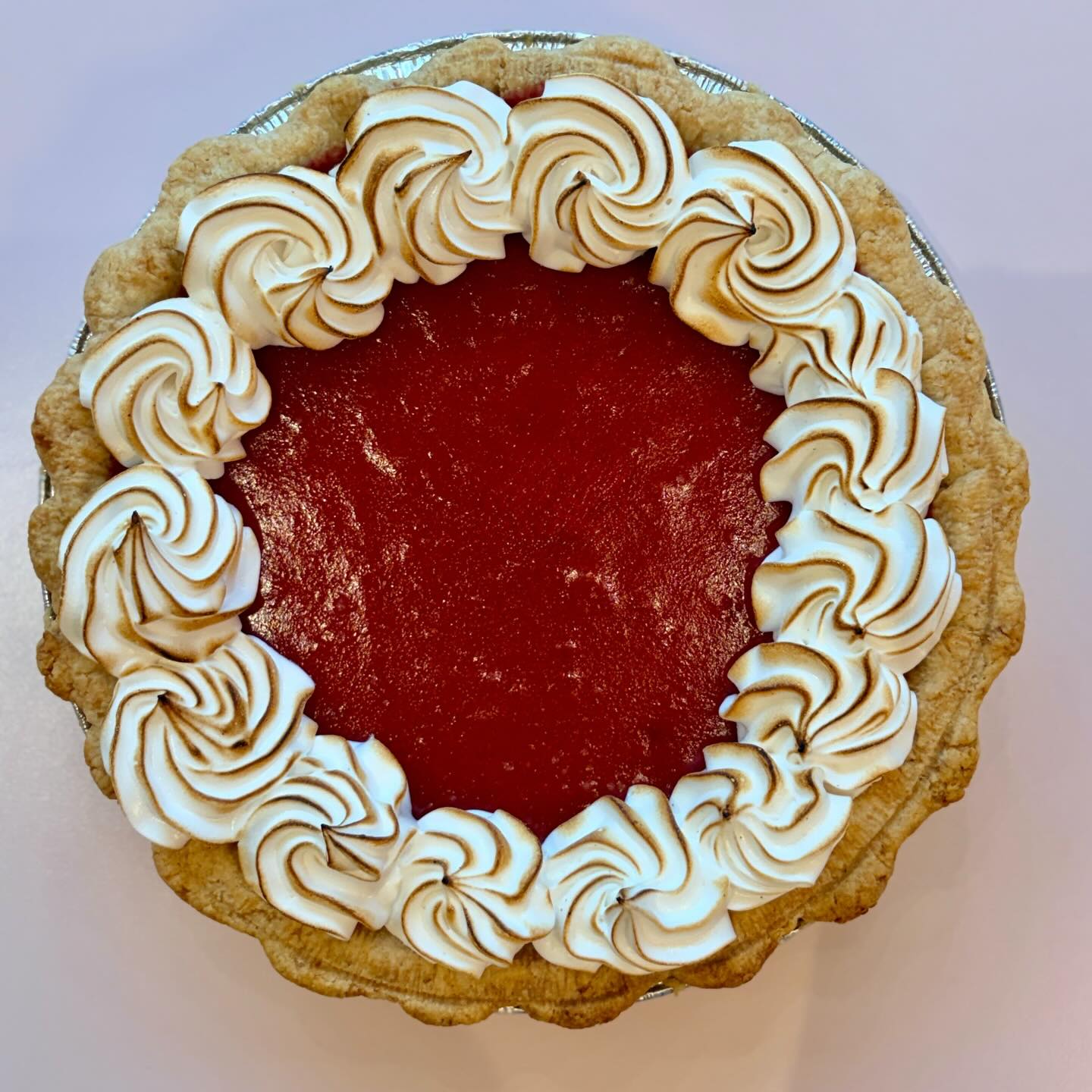 Cranberry Lime Meringue
Sweet and tart cranberry lime curd topped with toasted meringue.
Available 3/13-3/15 for preorders or walk inโs until sold out