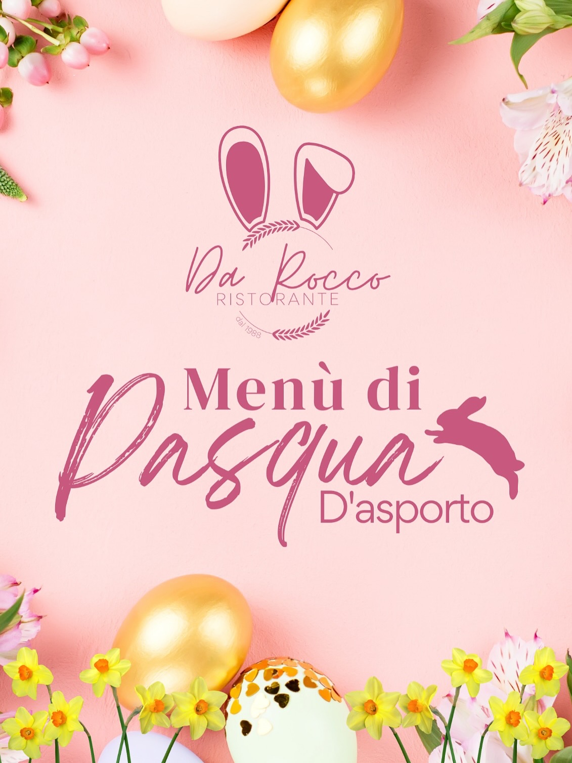 🌸Vuoi festeggiare la Pasqua a casa senza pensare a cucinare?
Abbiamo preparato anche il Menù di Pasqua d’asporto 🍽️
🍽️Antipasti di pesce, primi della tradizione, secondi e i nostri dolci artigianali: tutto pronto da portare in tavola e condividere.
📦 Disponibile solo su prenotazione
📞 Prenotazioni: +39 333 991 8226
📍 Ritiro: Via Contardo Ferrini 86, Samarate
#pasqua #pasquadasporto #menudasporto #daroccoristorante #pasquaacasa #samarate #cucinaitaliana #takeaway
