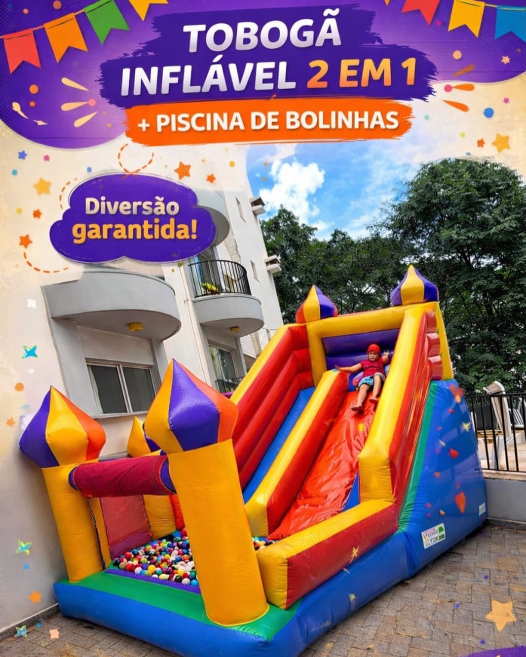 O Tobogã Inflável 2 em 1 da Maktub tem escorregador + piscina de bolinhas, garantindo horas de alegria para a criançada!
Perfeito para aniversários, confraternizações e eventos onde a diversão é prioridade 🎉
✅ Colorido e super atrativo
✅ Seguro para as crianças
✅ Diversão garantida do começo ao fim da festa
📲 Faça já sua reserva: 11 91280-6949
📸 Instagram: @brinquedosmaktub
🌐 www.brinquedosmaktub.com