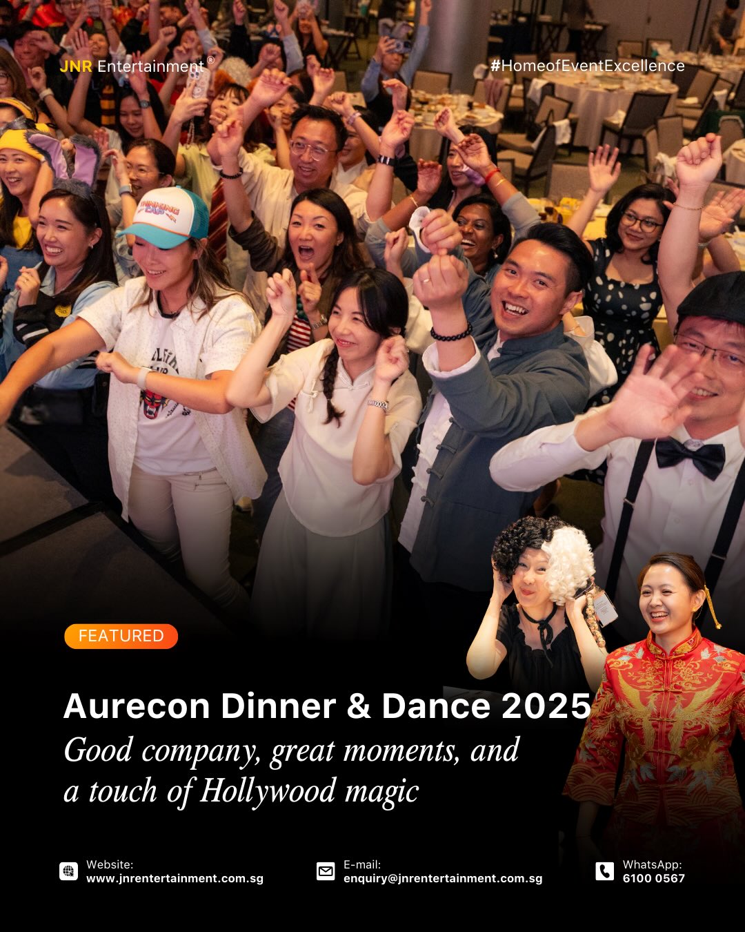 The Aurecon Dinner & Dance 2025 brought colleagues together for a vibrant evening of celebration, laughter, and great company. Set against a glamorous Hollywood-inspired backdrop, the night was filled with lively energy and memorable moments from start to finish.💫
From engaging performances to conversations and dancing the night away, the evening brought everyone together for a fun and vibrant celebration. A night to unwind, connect, and create lasting memories together.
✉️ enquiry@jnrentertainment.com.sg
📱 61000 567
🔗 www.jnrentertainment.com.sg
#EventManagementSingapore
#FormalEvents
#EventProduction #JNRentertainment
#EventExperience
