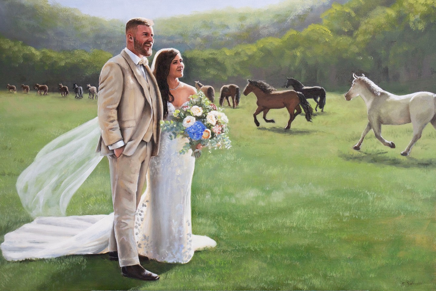 We loved the chance to paint a truly unique moment for these two lovebirds! A moment of bliss as a thousand horse ran by at the iconic Glenworth Valley. Thank you for trusting us with you vision!ā
ā
Couple: Linda and Rossā
Artist: Bernadetteā
Location: Glenworth Valleyā
Package: Premiumā
Moment: Running with the horsesā
ā
ā
#liveweddingpainting #liveweddingpainter #weddingpainting #weddingpainter #weddingartist