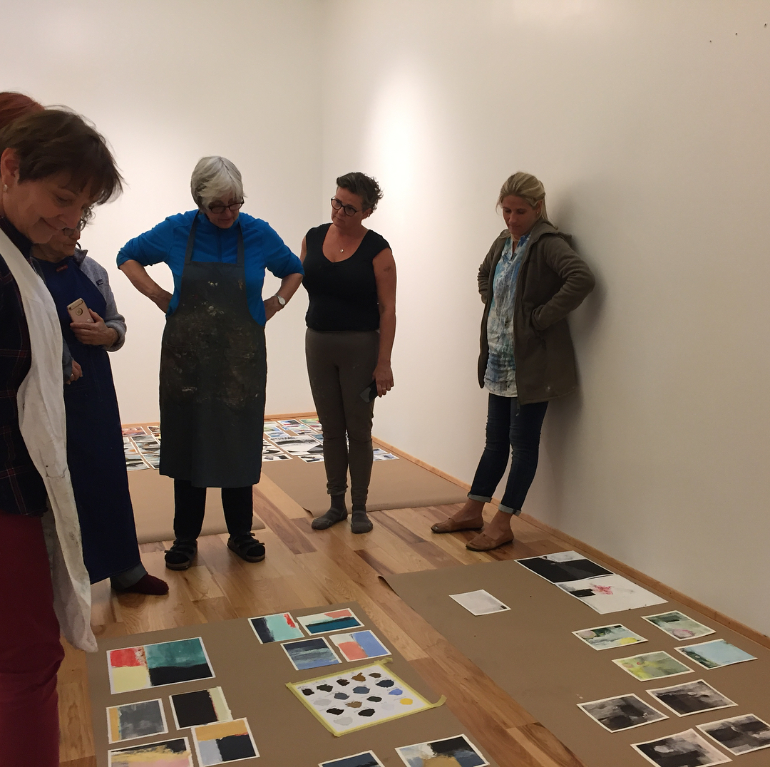 Snapshots from the September abstract painting workshop.