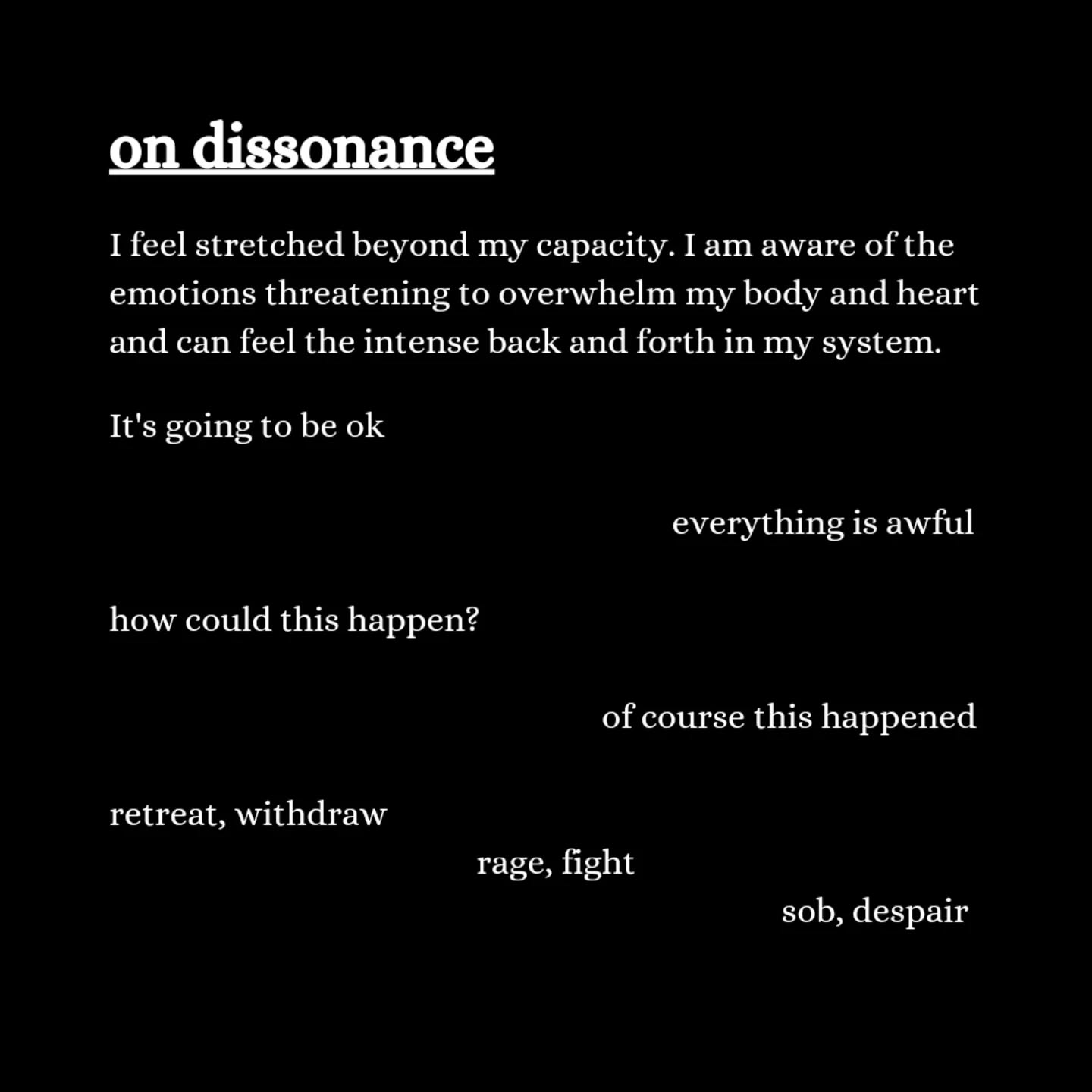 I've been sitting in so much dissonance this week. Talking with folks and processing helped me connect to my own grief that both is and isn't about what happened Tuesday.
If you feel sad, confused, angry, or scared -- you're not alone.
If you feel disillusioned, disappointed, and disbelief -- you're not alone.
If you're still holding hope and looking for "how can I help?" -- you're not alone.
Take care of yourself, take care of your people. We're all we have! 💜❤️🩹
#internalfamilysystems #partswork #grief #election2024 #innerchild #hope