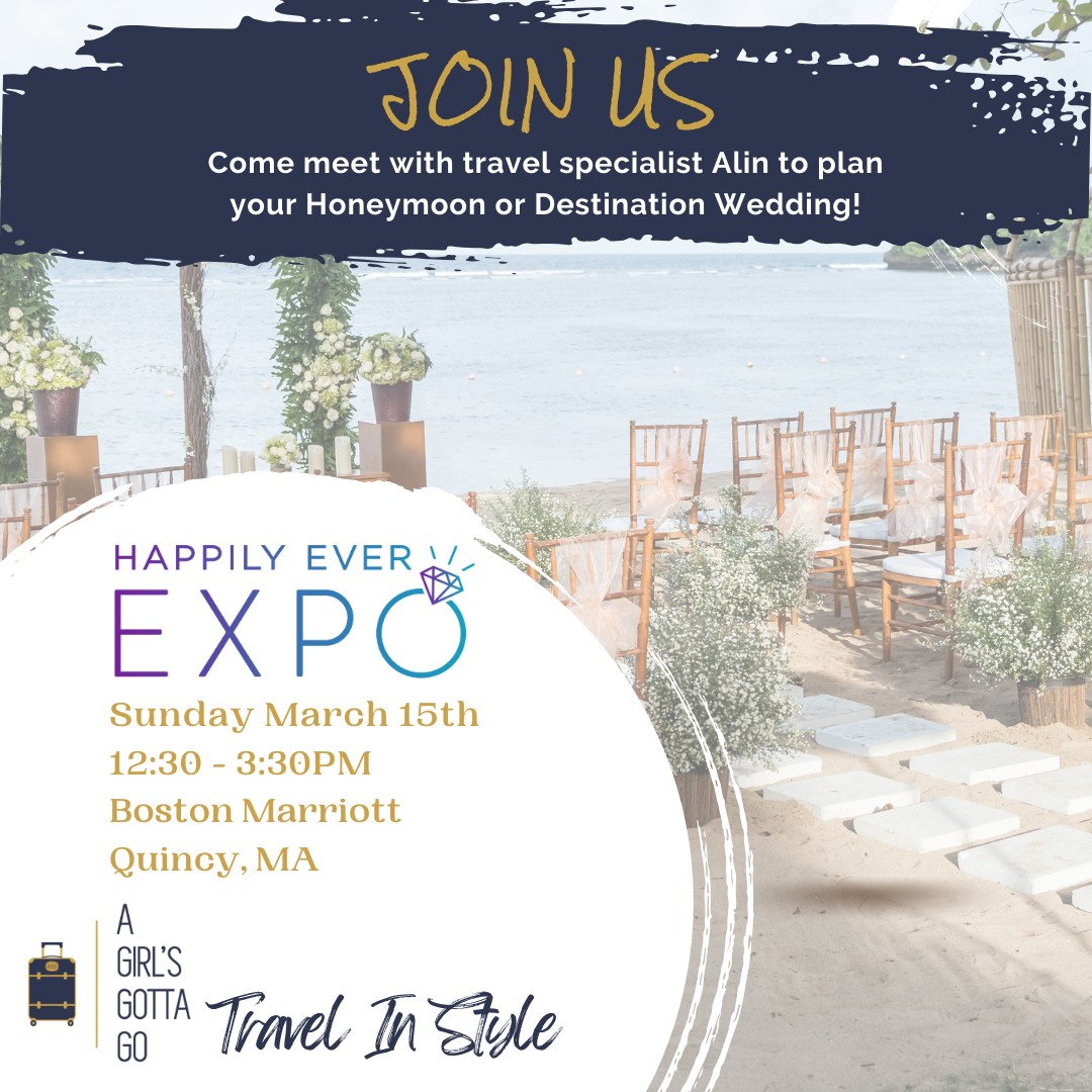 📣 Come Meet Travel Advisor Alin in Person THIS SUNDAY!
Join us March 15th at the Boston Marriott in Quincy for the Happily Ever Expo 💍✈️
Alin will be there to chat about honeymoon planning, romantic getaways, and unforgettable travel experiences to start your next chapter together.
💫 Brides & grooms: Use code VENDOR50 on Eventbrite for 50% OFF VIP tickets!
We’d love to see you there!
@happilyeverexpo
#TravelInStyle #TKO #AGirlsGottaGo #HoneymoonPlanning #BostonBrides #WeddingExpo #TravelAdvisor