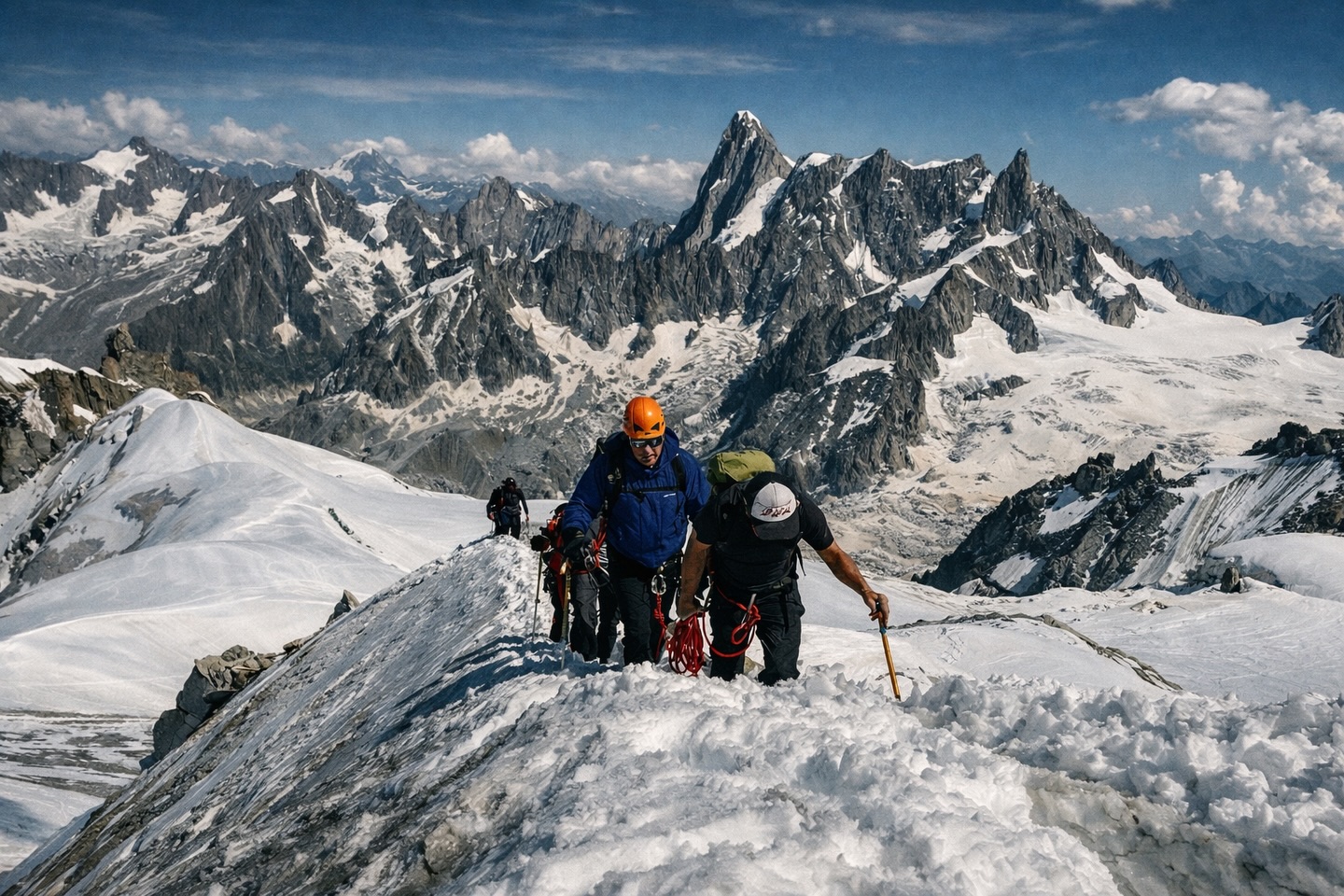 Aiguille du Midi, Chamonix.
Humility is not often spoken about yet it is the most important trait in any team.
It’s isn’t:
strength.
experience.
Or even leadership.
Humility is the foundation of authentic integrity.
It is openness, self-forgetfulness, accurate self-assessment, and focus on others
It makes someone triple check the safety.
It makes the strongest person slow the pace.
It creates an environment where it’s safe for someone to say:
“I’m not comfortable with this.”
Because on ground like this, ego has high consequences.
These environments demand humility, they demand your full attention.
The best people I’ve shared time in the mountains with all shared the same thing:
Quiet competence.
Shared responsibility.
No ego.
Just people doing their job properly for each other. Being a small part of something bigger, being a quiet player in other people’s playbook.
You don’t climb big mountains alone.
And the strongest teams are always built on humility.
—
Action Without Applause
#mountaineering #leadership #teamwork #humility #alpinism