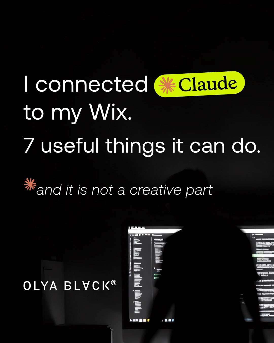This integration is still very new. Not everything worked perfectly for me, so I keep exploring. I run my project management in Claude too. We’re still figuring each other out, but I like it so far.
My goal is to delegate every repetitive admin task to AI and protect the time I actually need for creative work.
By the way, I set it in my instruction: Claude is not allowed to suggest creative directions unprompted. When you’ve spent years developing a creative point of view, the last thing you need is confident generic advice from something that has none🤖.
Have you tried connecting Claude to your Wix? Share what you managed to do. I’m collecting use cases which actually work :) or almost work😀