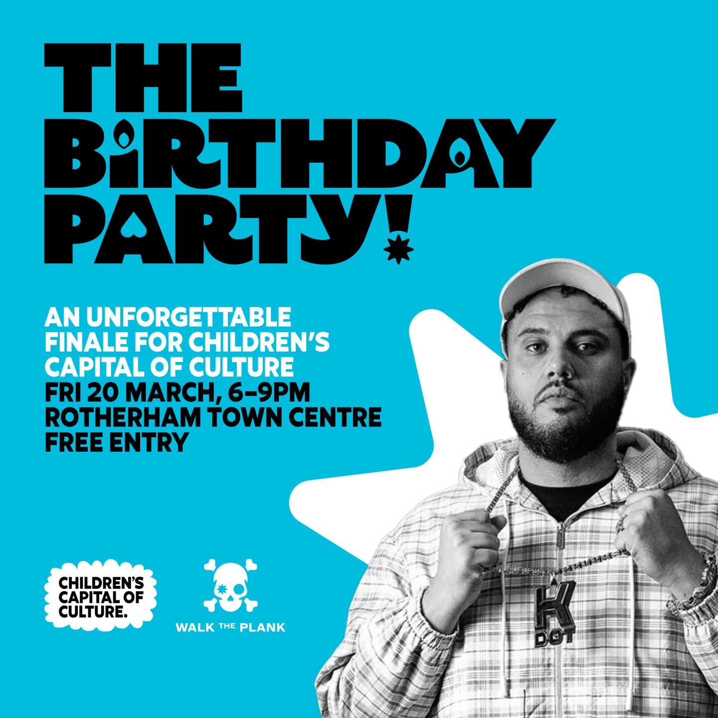🎊 You’re invited to The Birthday Party!
We are thrilled to announce that On Friday 20 March, our friends at Children’s Capital of Culture will take over Rotherham town centre with a spectacular finale that will the borough’s year as the world’s first Children’s Capital of Culture to an unforgettable close. And everyone is invited!
Their amazing FREE evening celebration kicks off at 6pm!
What can you expect?
⭐️ Youth-led live music ft K Dot, Oneida, The Kostanzas and more!
⭐️ Creative workshops
⭐️ Magical puppetry and joyful street theatre
⭐️ An extraordinary Fire Garden
⭐️ Exciting exhibitions in Rotherham Minster
⭐️ And a giant 30-foot baby!
...And so much more!
📍 Rotherham Town Centre
📆 Friday 20th March 2026
⏰ 6pm - 9pm
🎟 All free, all welcome!
#birthdayparty #childrenscapitalofculture #rotherhammusic #rotherham #youthvoice