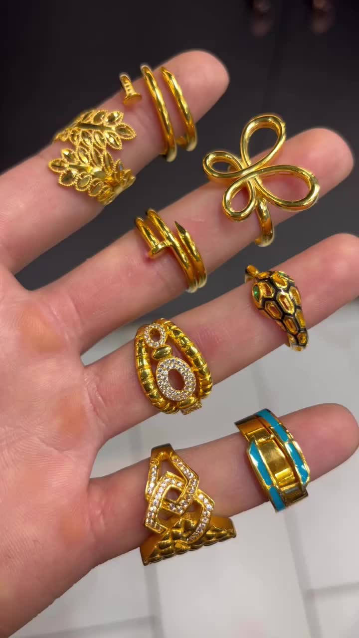 21 kt rings #giftsforher #gifts #gold #rings #اريزونا #arabicjewelry #middleeasternjewelry #arabicgold #مجوهرات #21ktgold #ذهب