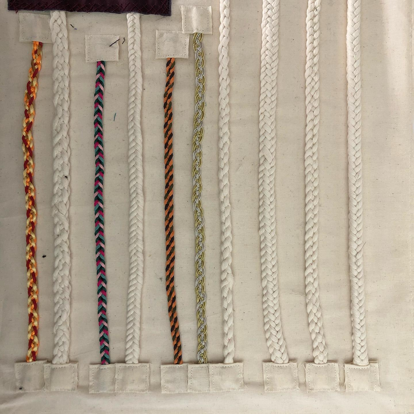 Braided embellishments for textured polish by the highly accomplished @sabinalima_embroidery #braidedleather #embroidery #coutureembroidery #coutureembroiderers