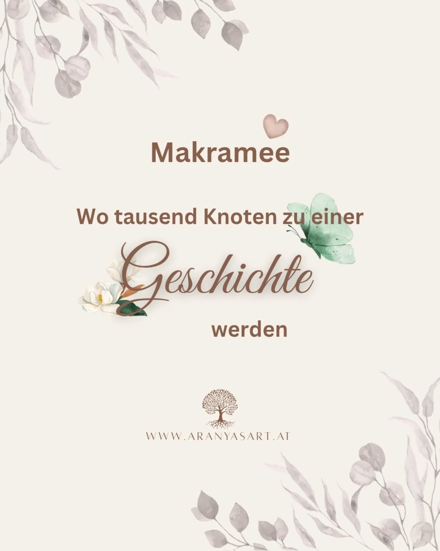 💫 Makramee 💫
Wo tausend Knoten zu einer Geschichte werden
🤍❤️🧡💛💚🩵💙💜🖤
-Aranyasart-
💝Katharina
#MakrameeArt #makrameeliebe #aranyasArt #makrameeösterreich #MicroMakramee