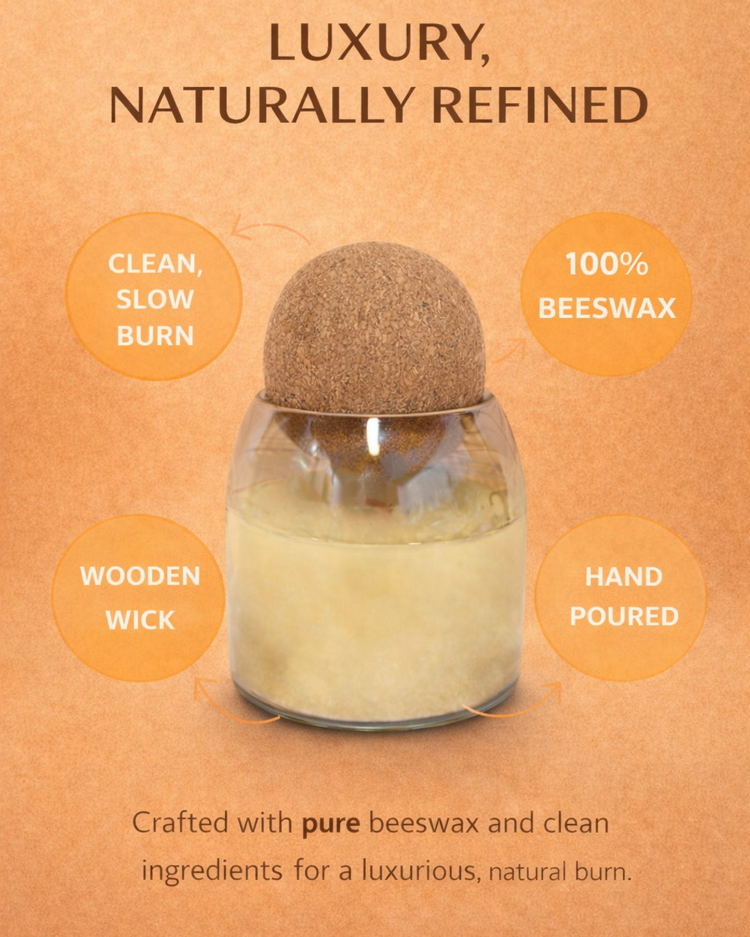Ever wondered what makes a candle truly clean? We choose 100% beeswax and wooden wicks for a reason. Beeswax burns cleaner than paraffin, releasing fewer pollutants and helping improve indoor air quality. Wooden wicks add a soft crackle and a steady, long-lasting glow that fills your space without overpowering it. Natural, non-toxic, and eco-friendly—perfect for interiors that value ambiance and wellbeing. Which room would you light one in first? Link in bio 🕯️✨ #BeeswaxCandle #NaturalHome #EcoFriendlyLiving #NonToxicLiving #HomeAmbiance #SustainableStyle #CleanBurn #WoodenWick