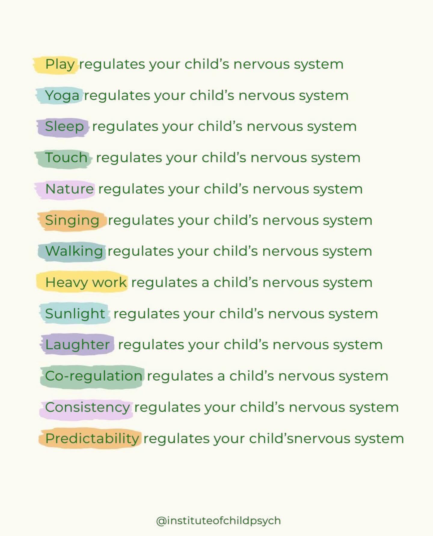 🧠Children regulate through their bodies and relationships long before they regulate through words.
Consistency, predictability, co-regulation, and sensory input aren’t indulgences — they’re biological needs. ☀️
@instituteofchildpsych image/content