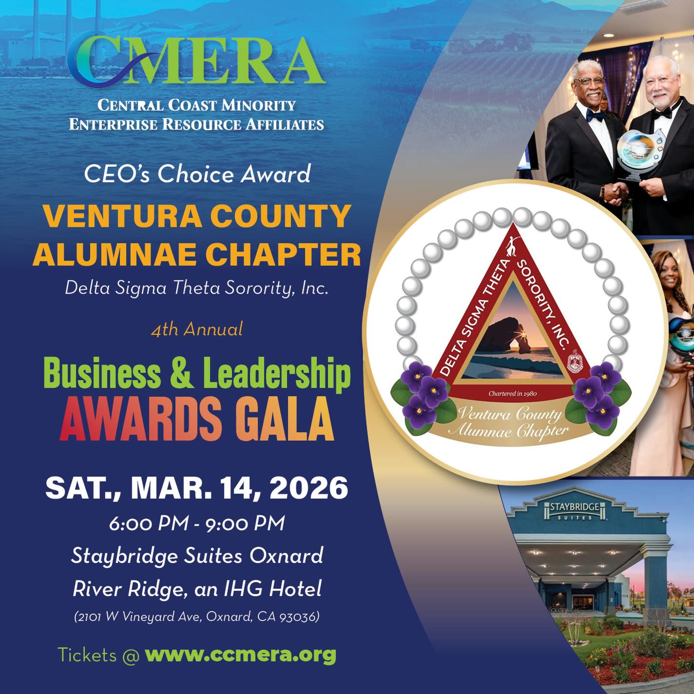 We are honored! 🔺
Thank you, CCMERA, for recognizing the impact and dedication of the Ventura County Alumnae Chapter of Delta Sigma Theta Sorority, Inc. ❤️🤍
Celebrating 45+ years of Sisterhood • Scholarship • Service • Social Action #deltasigmatheta #DSTFarwestRegion #Economic Development #CCMERA
