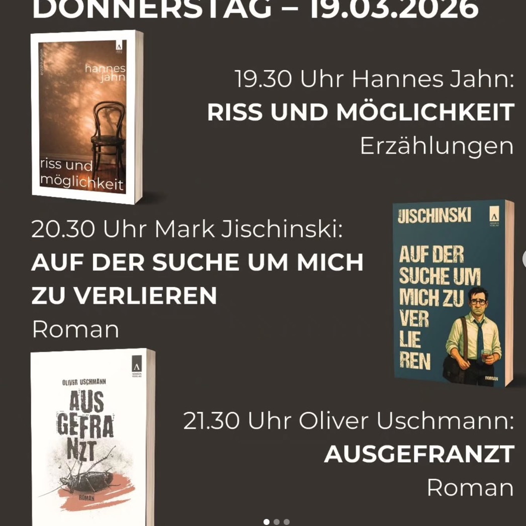 Und passend zur Premiere meines neuen Buches gibt es eine Lesung im Rahmen der Leipziger Buchmesse - wird bestimmt ein unterhaltsamer Abend - kommt doch vorbei!