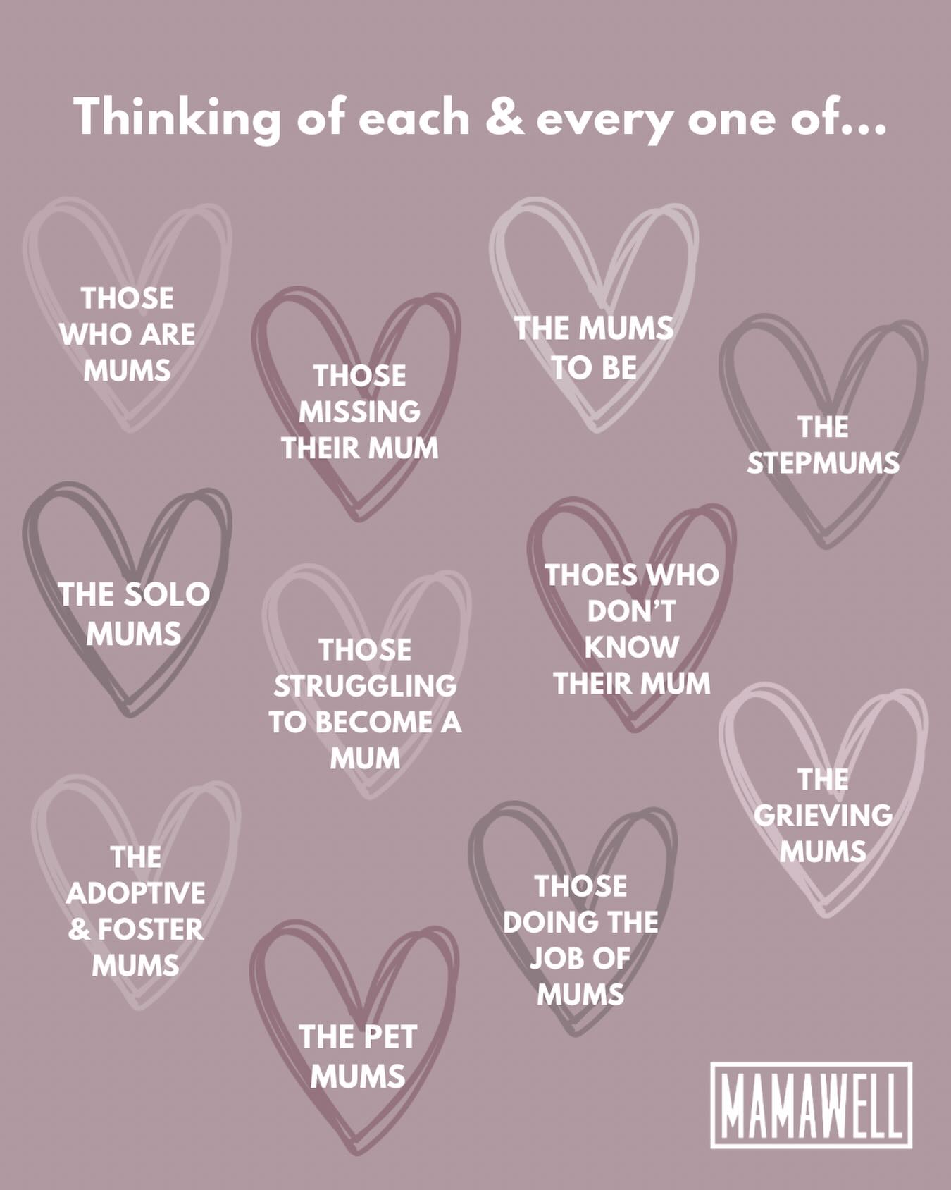 Mother’s Day can hold many different feelings 🌸
Today I’m thinking of every path that touches motherhood in some way. Those celebrating, those longing, those grieving and those quietly carrying complicated feelings.
Wherever this day finds you, your story matters. Sending you warmth and wrapping you up in a hug today.
Rosie xxx