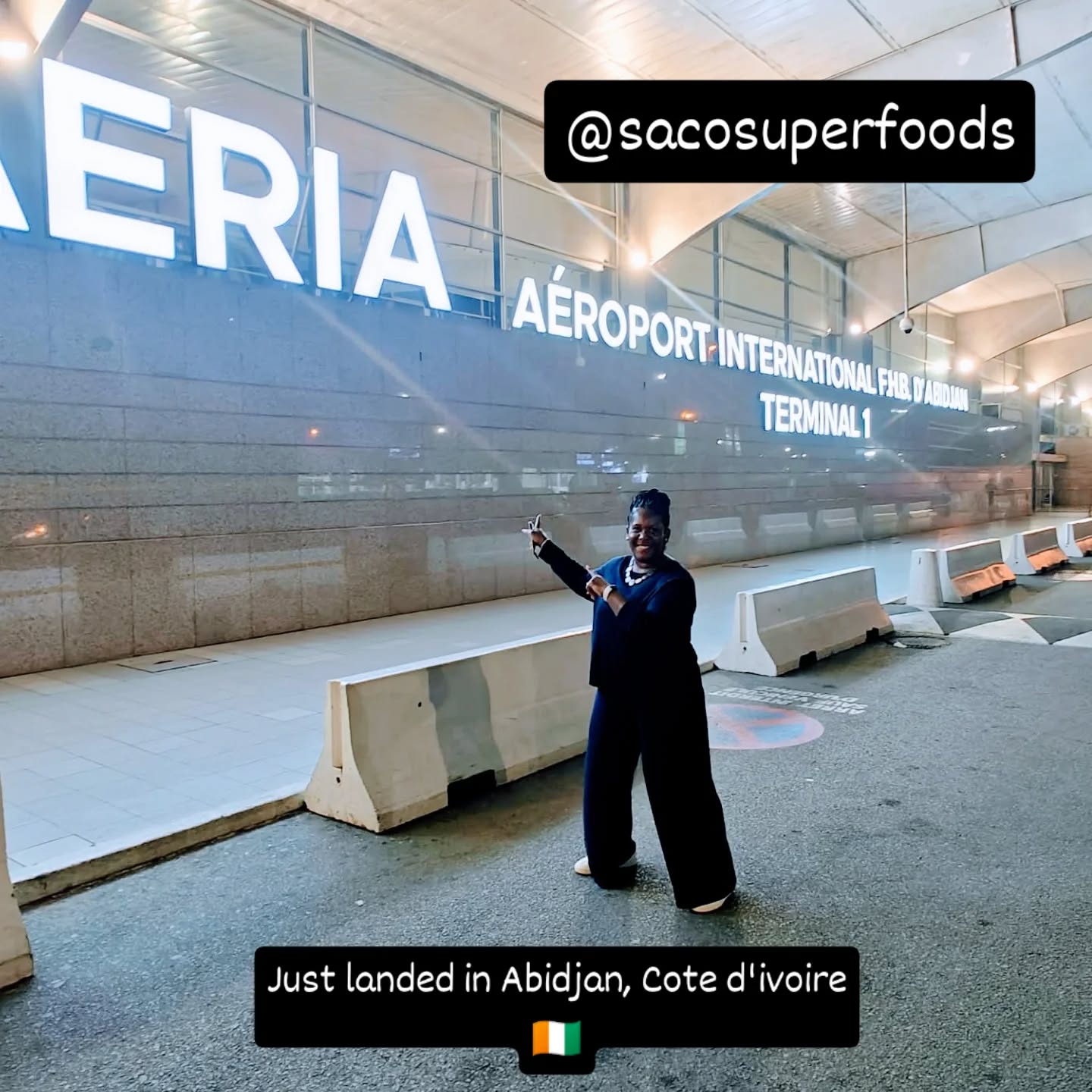 Just landed in Abidjan, Cote d'ivoire 🇨🇮after a loooong trip 😁