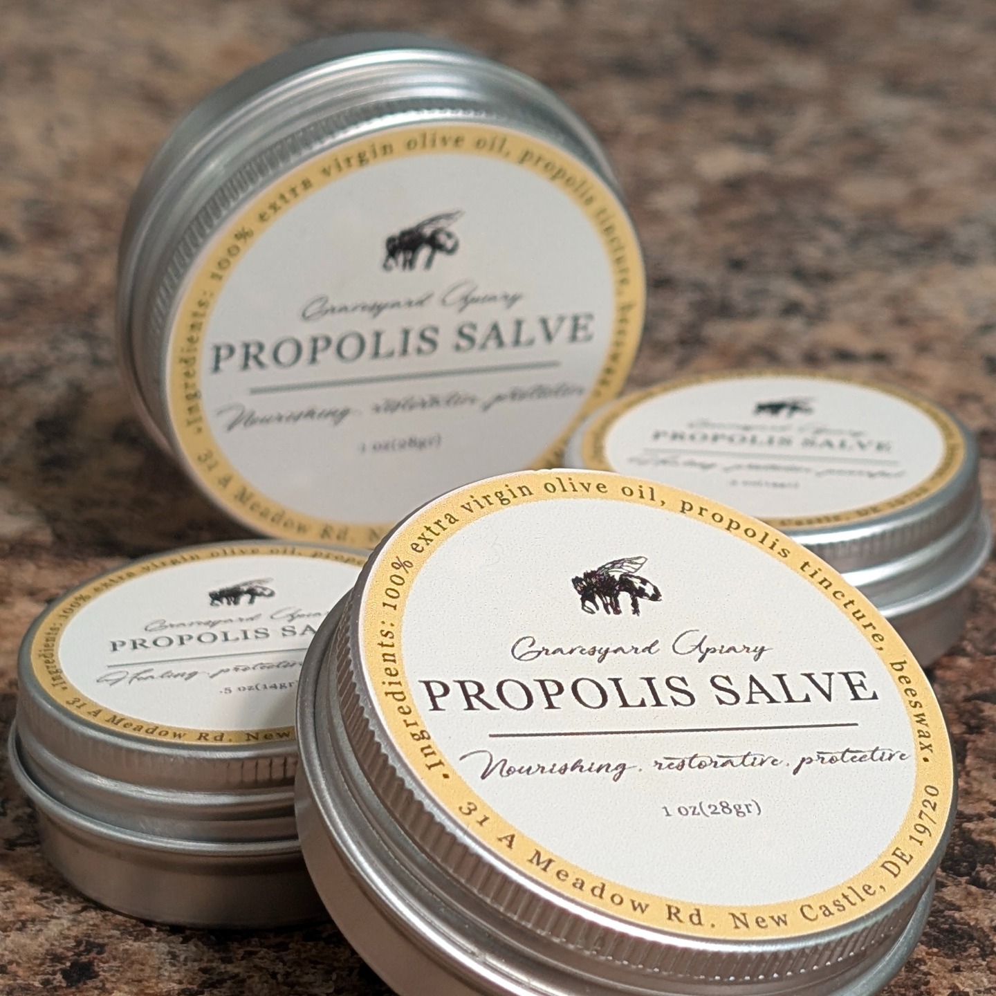 Our entrepreneur @GravesyardApiary continues to add more and more products for you to enjoy!
From salves to electuaries to lip balm and more (tap through to see!), there's something for everyone--including their famous honey! 🍯
Visit www.gravesyardapiary.com to order today.
#CulinaryEntrepreneur #LocalHoney #WilmingtonDE
