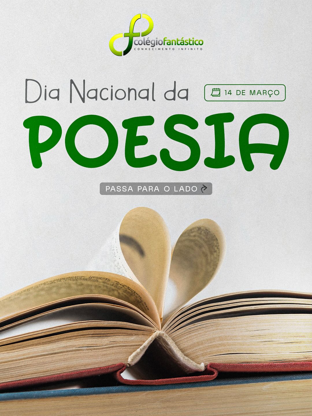 Hoje celebramos o poder das palavras que despertam sentimentos, sonhos e esperança. 💫📖
A poesia vai além dos livros:
ela está na coragem de aprender,
na dedicação diária e nas conquistas de cada aluno.
No Colégio Fantástico, acreditamos que a educação transforma vidas e abre caminhos para um futuro cheio de possibilidades. 💙
👉 Qual frase ou poema mais te inspira? Conta pra gente nos comentários!