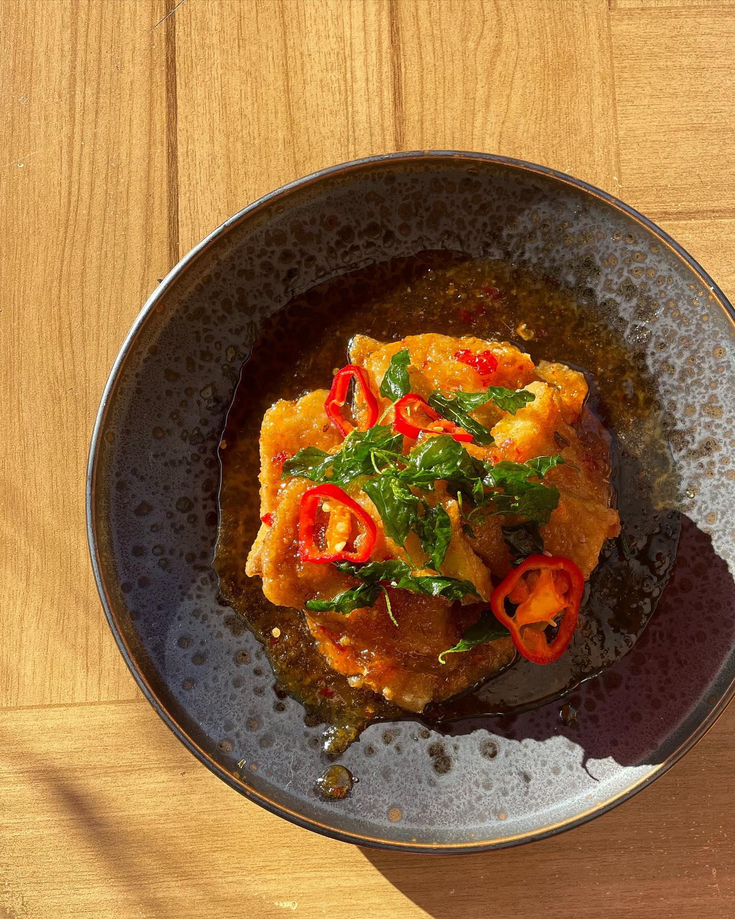 Off of our Seasonal Menu, this is the Pla Lahd Prik. Lightly battered and fried tilapia that has been dressed in a chili lemongrass sauce that has been caramelized, creating this sweet, tangy, and slightly spicy reduction. Garnished with fried basil and pickled Fresno chilis
We are participating in @seattlerestaurantweek this year! Our prix fixed menu is comprised from our seasonal menu, great chance to get a lil taste of everything.
#seattlerestaurants #eatlocal #seattleeats #seattlefood #fremontseattle #supportsmallbusiness #womenownedbusiness #immigrantowned #familyowned #seattlerestaurantweek