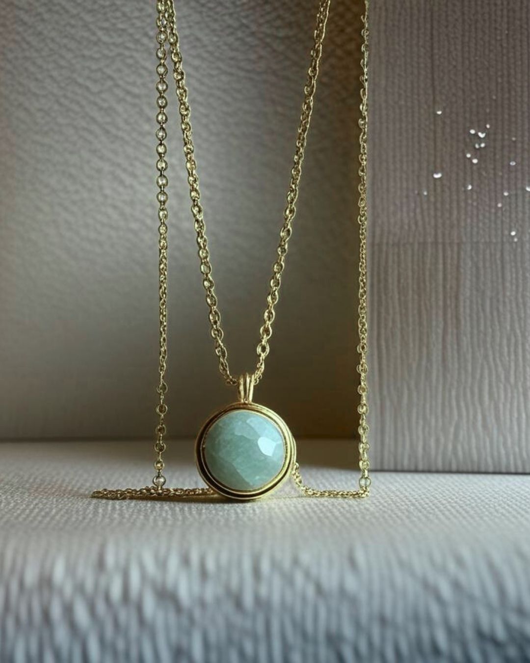 Natural turquoise on silver with gold vermeil. Simple and elegant.