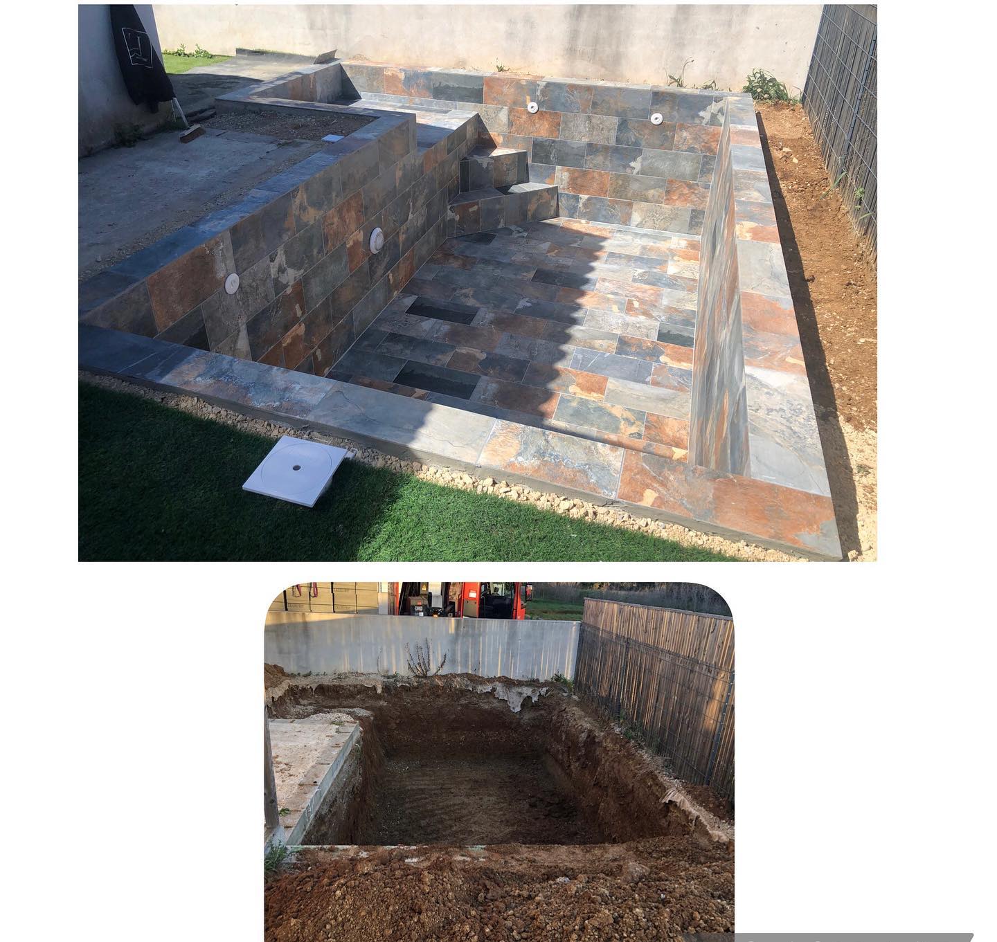 ⚡️Piscine en L 2.50 x 5 avec plagette de 1m ⚡️
🌴 Carrelage pierre de bali 🌴
@neosolsetmurs