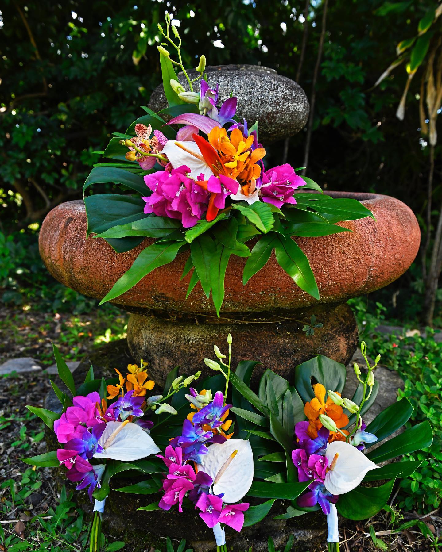 The Garden Collective’s flowers bring a pop of color to these wedding photos. This couple’s love is as vibrant as the bouquet made for the bride!
When done right, incorporating colors like these in your floral arrangements really brightens the space! You don’t have much else. Amazing work, Rachel! @thegardencollectivehi
Photography by: @shannon_sasaki
#hawaiiwedding #hawaiiweddings #honolulu #honoluluhawaii #nuuanuvalley #nuuanuvalleypark #downtownhonolulu #hawaii #kailua #kailuahawaii #midpacific #midpacificcountryclub #oahu #wedding #weddings #florals #weddingflorals #florist #weddingbouquet #bouquet #haku #hakulei #centerpiece #weddingcake #cake #photography #photos #weddingphotography