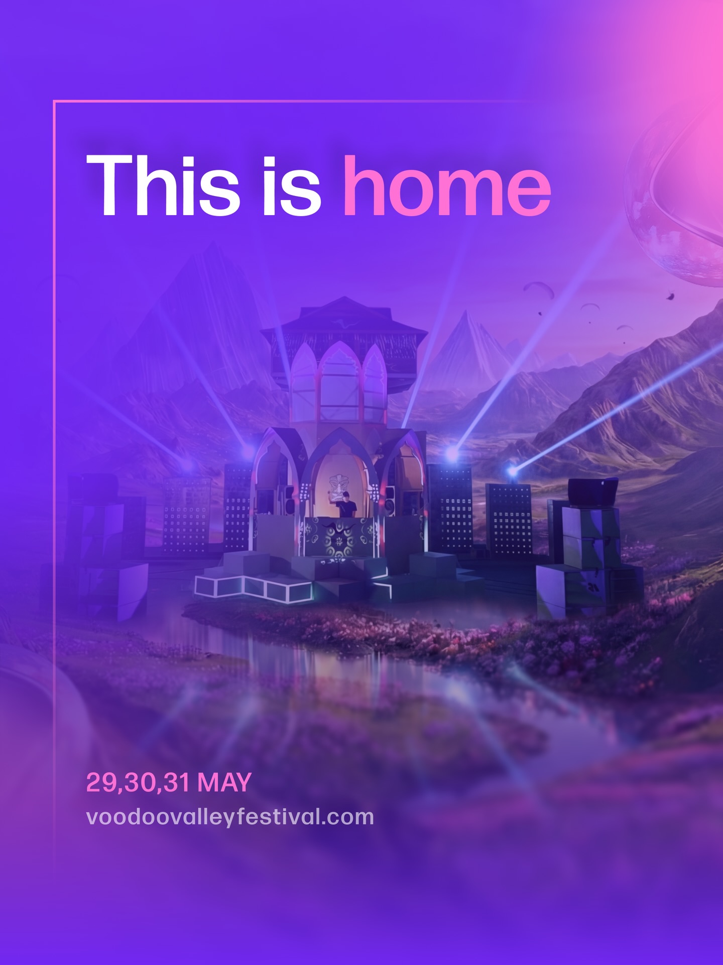 This is home.
And this year, home gets wilder, deeper and overflowing with love.
21 acres of Himalayan magic. 5 stages. 50+ artists. Ceremonies, wellness, gourmet food, art and a market that feels like a world of its own.
Voodoo Valley 2026 is everything you remember — and then some more.
Early Birds selling out — Phase 1 live soon.
voodoovalleyfestival.com