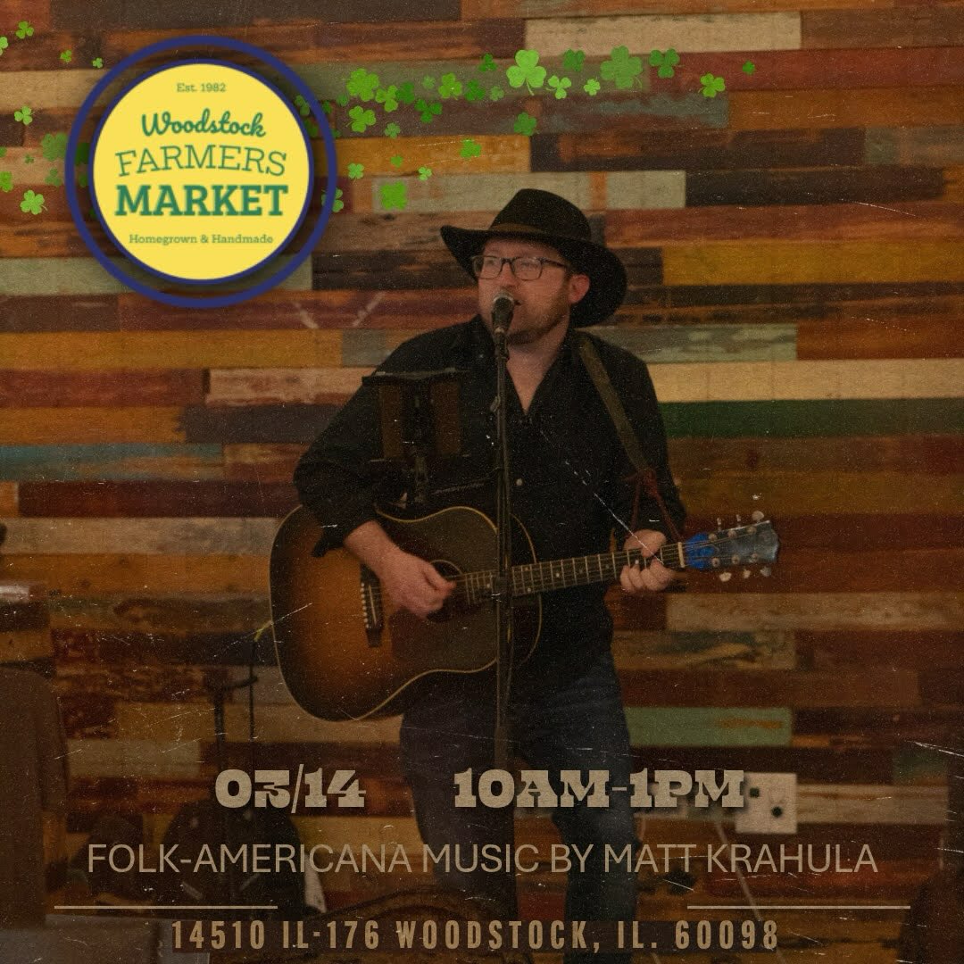 Saturday, 3/14, I’ll be performing at the Woodstock Indoor Farmers Market from 10am-1pm. Swing by to check out some fun music and support local businesses.
#woodstockfarmersmarket #livemusic #supportlocal #folkrock #woodstockillinois