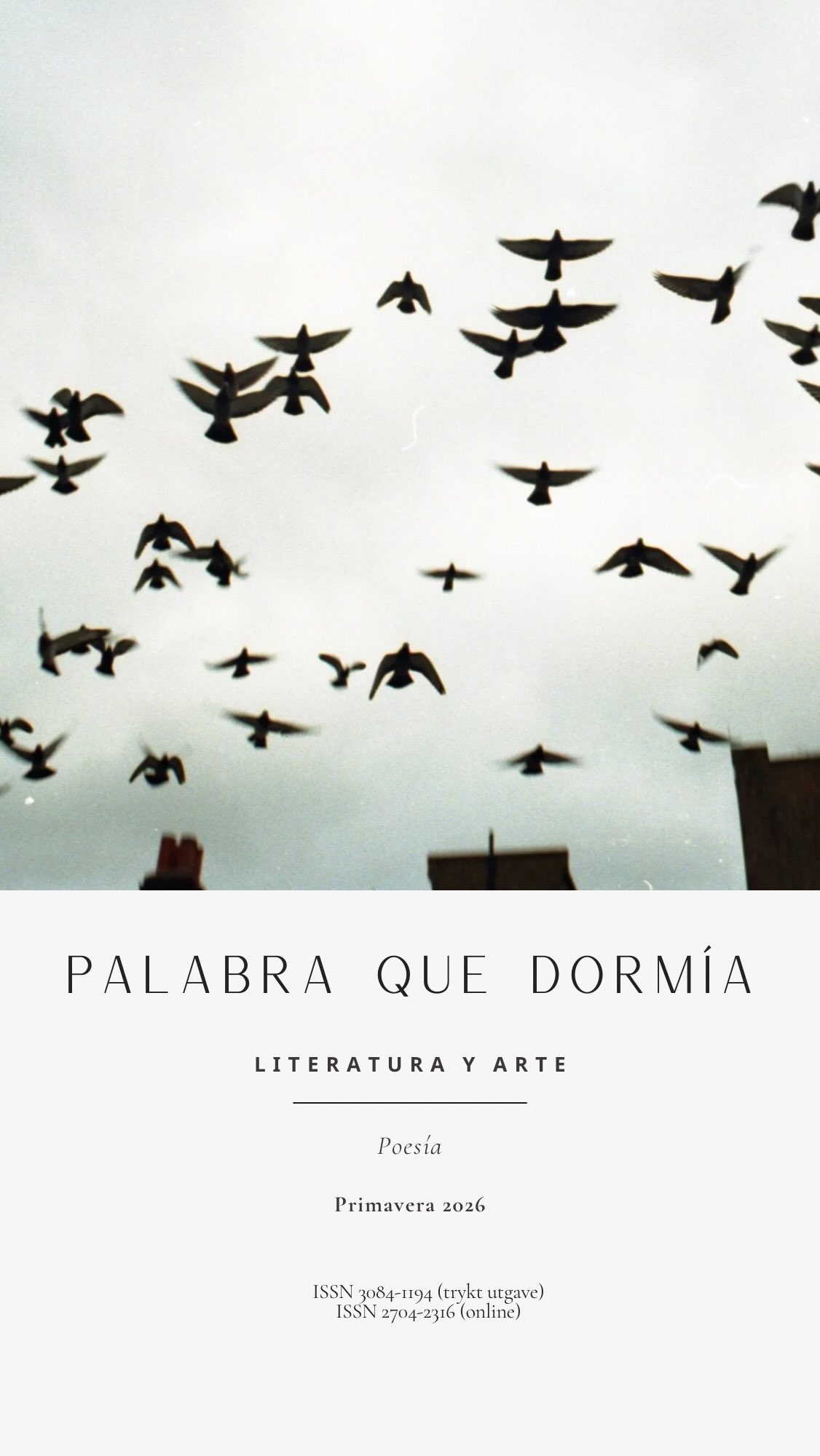 Presentamos la portada de la revista Palabra que dormía, primavera 2026.