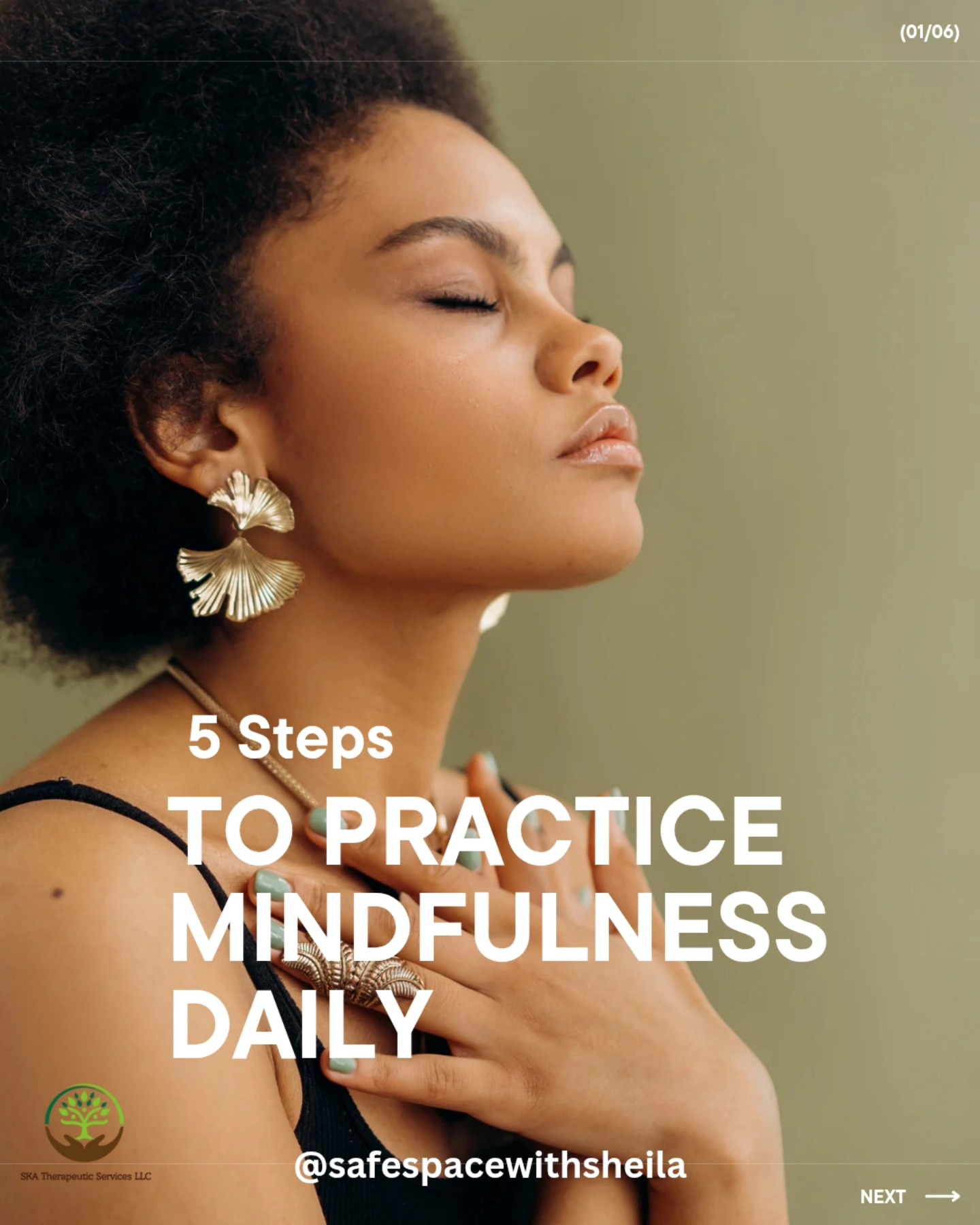 "Mindfulness isn’t a destination — it’s a daily practice. 🌿
Here are 5 powerful steps to help you slow down, breathe deeply, and reconnect with the present moment.
You deserve peace. You deserve clarity. Let’s begin. 💛
#mindfulness #mindfulliving #graditude
#selfcare #safespacewithsheila
#lcsw #mentalhealthawareness #selfcare #meditation