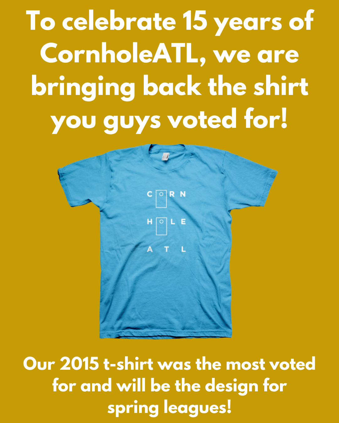 15 years of cornhole deserves a throwback shirt ๐