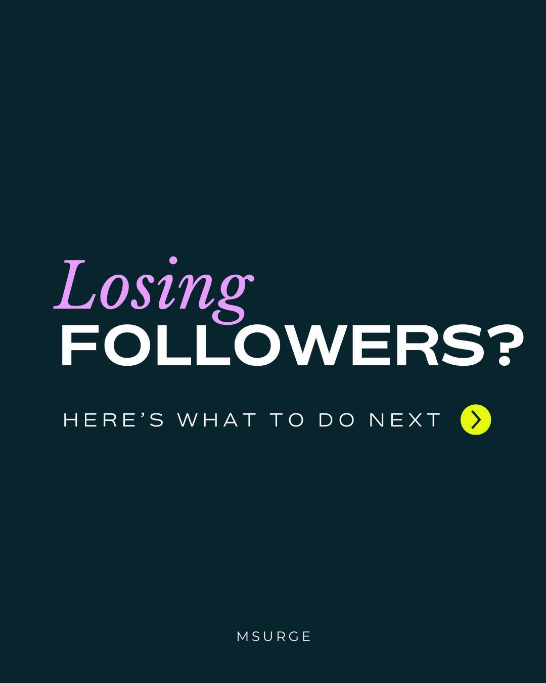 Losing a few followers? No biggie! 🤷♀️ It's like cleaning out your closet—only the people who really vibe with your content are sticking around. 🫶 Instead of stressing, use it as a chance to level up your strategy. Remember, 10 loyal fans > 10,000 ghosts. Focus on building your ride-or-die crew who can’t wait to see your next post!