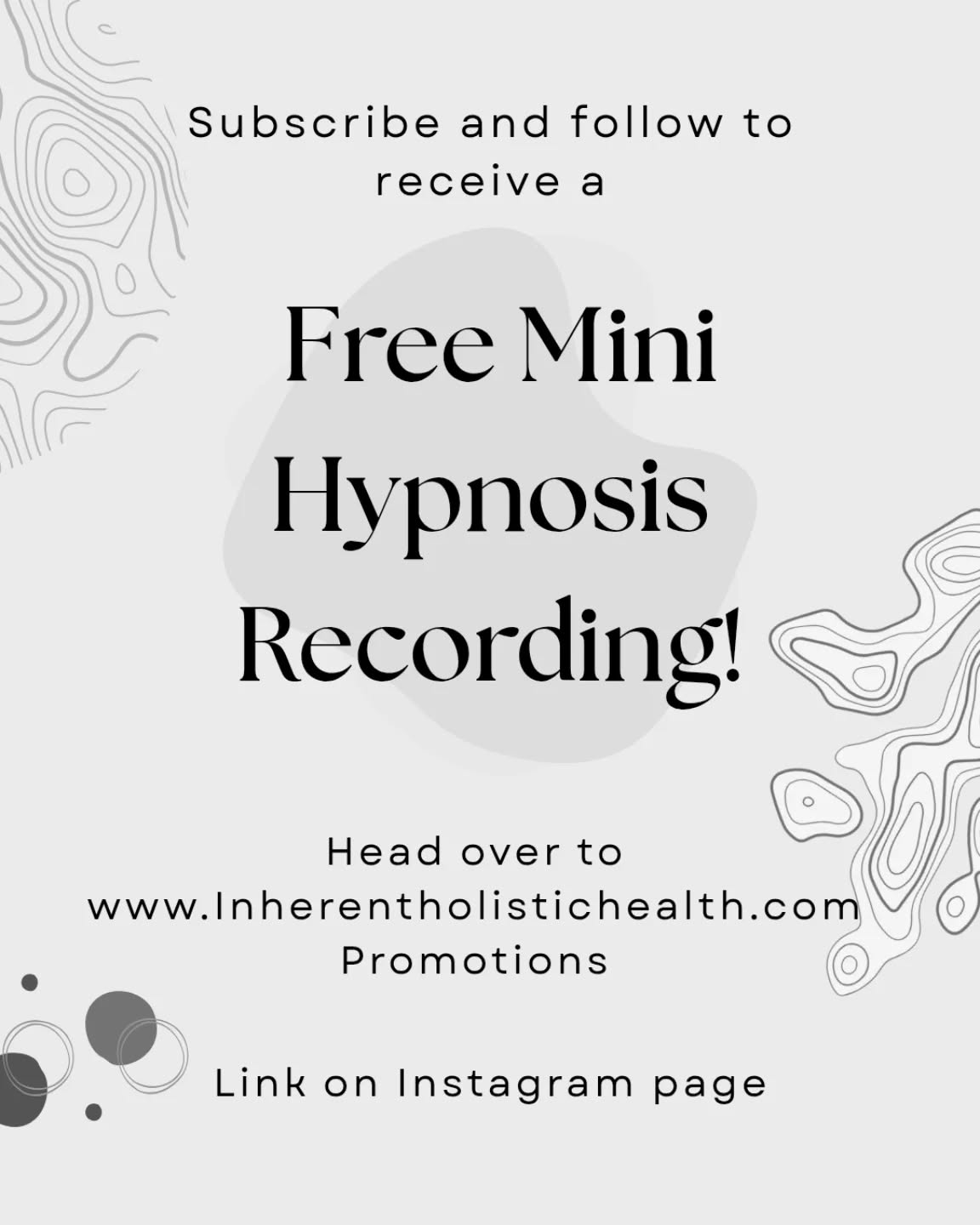 Check out my website: www.inherentholistichealth.com
Subscribe to keep up to date with group events, and download your free mini recording! (10 minutes long)
The recording focuses on regulating your nervous system and helping you relax and focus on what you want to achieve.
Let me know what you think and feel free to share this with others who might benefit from it!