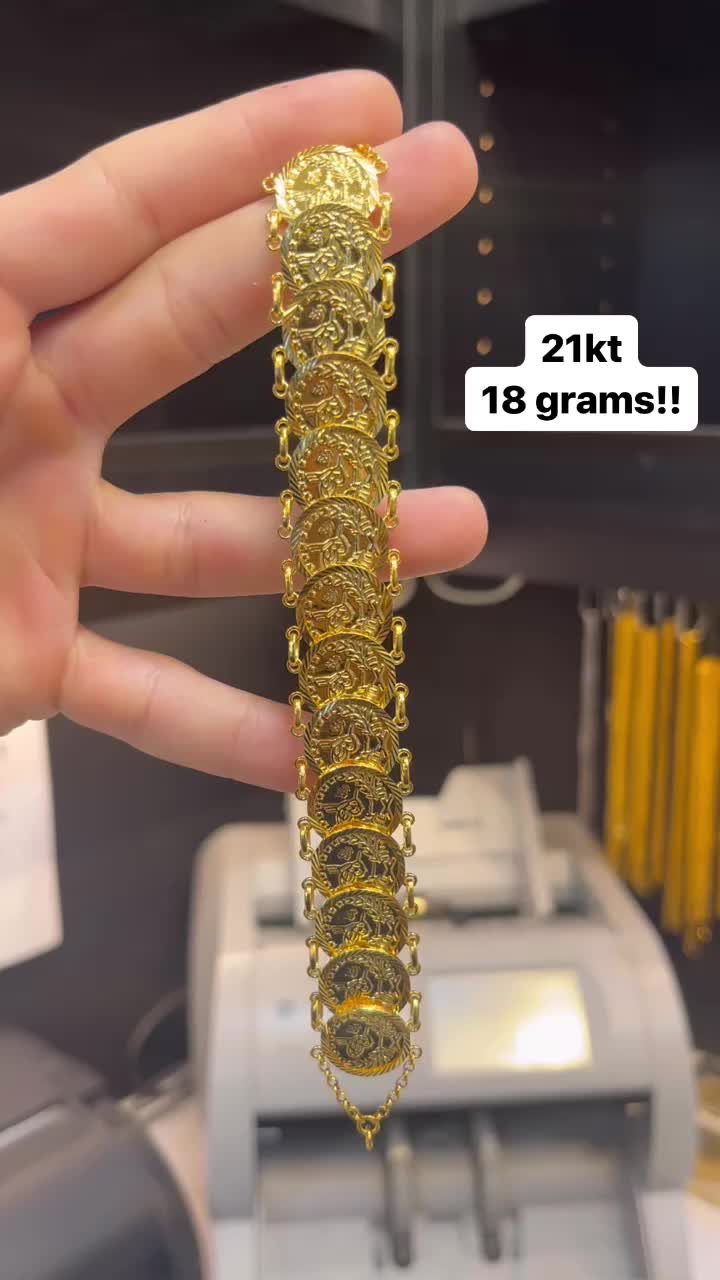 21 kt bracelet #giftsforher #gifts #bracelet #gold #اريزونا #arabicjewelry #middleeasternjewelry #arabicgold #مجوهرات #21ktgold #ذهب