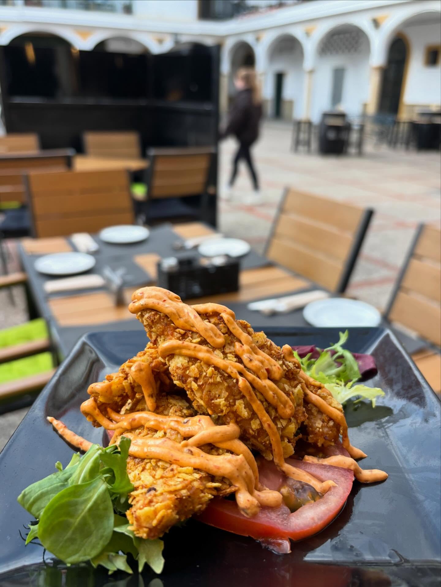 Today’s special is Cajun spiced crunchy chicken goujons with a smoked chipotle mayo! 😍
