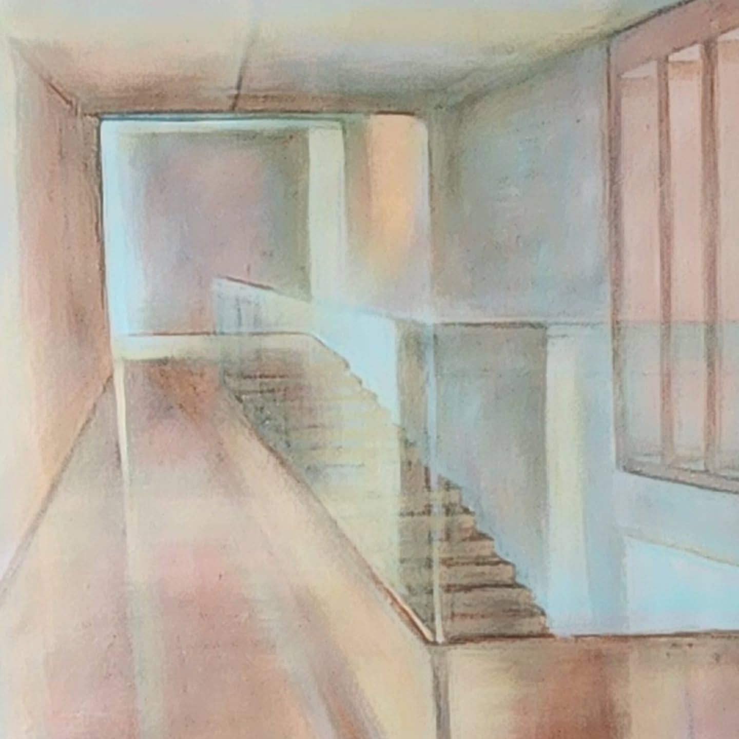 A few layers into what should probably.be a 30-40 layer painting. I'm enjoying looking at empty spaces for their own sake at the moment.
Kx
#mfa
#wip
#emptyinteriorspaces
#institutionalspaces
#light