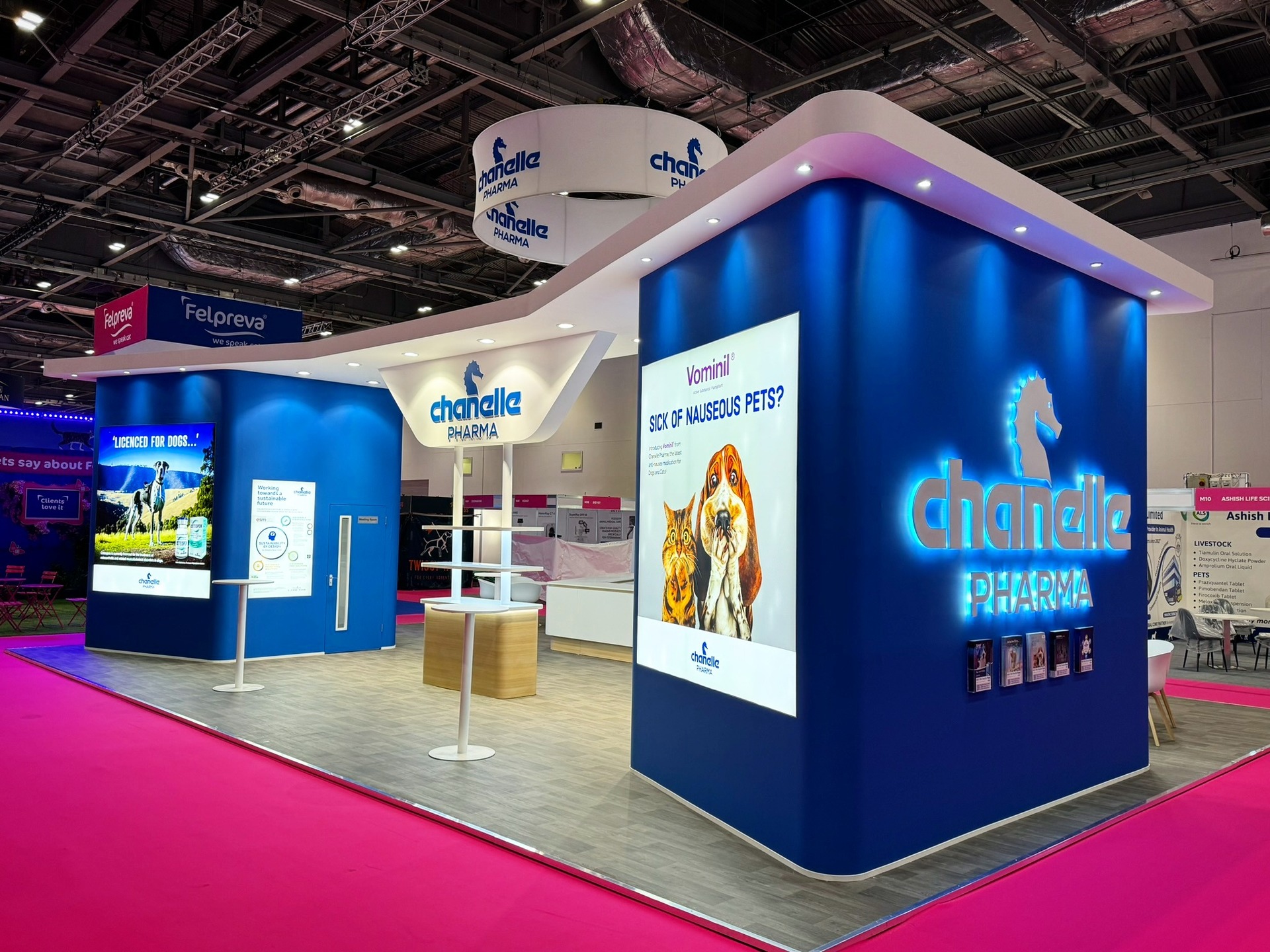 Watching Crufts at the NEC Birmingham over the weekend made us think back to some of the bold stands we've designed and built for exhibitors Chanelle Pharma and G9 Chemicals Ltd at the London Vet Show & BVA Live in the last few years.
Whether you need design, build or management for a small, simple, stand or something larger and more complex, we can do it all - tailored specifically to your budget, branding and target audience. ๐
AND we're not just a one-trick pony... From Belfast to Edinburgh, London, Amsterdam or Cologne - we can provide end-to-end logistics, installation and removal to all major UK and European venues, as well as post-show storage for reusable elements. ๐งฉ
So, if you're looking a reliable PAW-tner to deliver your exhibition stand at LVS, or any other show this year - get in touch today! ๐พ ๐
๐ป www.esm-uk.com
๐ง sales@esm-uk.com
๐ 01795 713086
@g9chemicalsltd
@crufts @necbirmingham @vetshows
#crufts #events #exhibitions #londonvetshow #vetshow #design #build #lvs