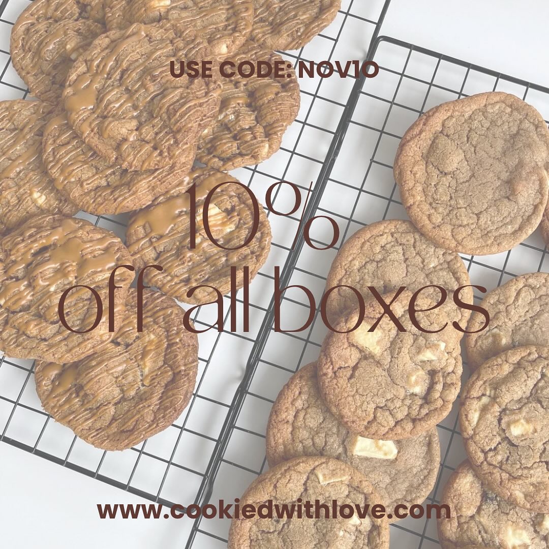 Sunday Scaries? Not with CWL cookies on the way! 🍪💆🏾♀️
Treat yourself to 10% off ALL boxes site-wide this week with code NOV10 - valid until Friday the 8th of November. Don’t miss out on the ultimate cure for those end-of-weekend blues! Head to our website, order your favorite flavours, and let the sweetness chase away those Sunday Scaries 😏
#CookieTherapy #SundayScariesCure #CookiedWithLove
